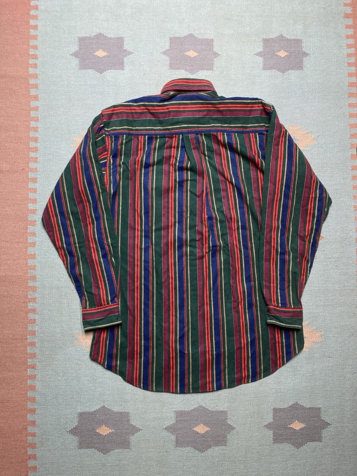 Vintage Woolrich chamois shirt stripe western brushpopper large long Size US L / EU 52-54 / 3 - 6 Thumbnail