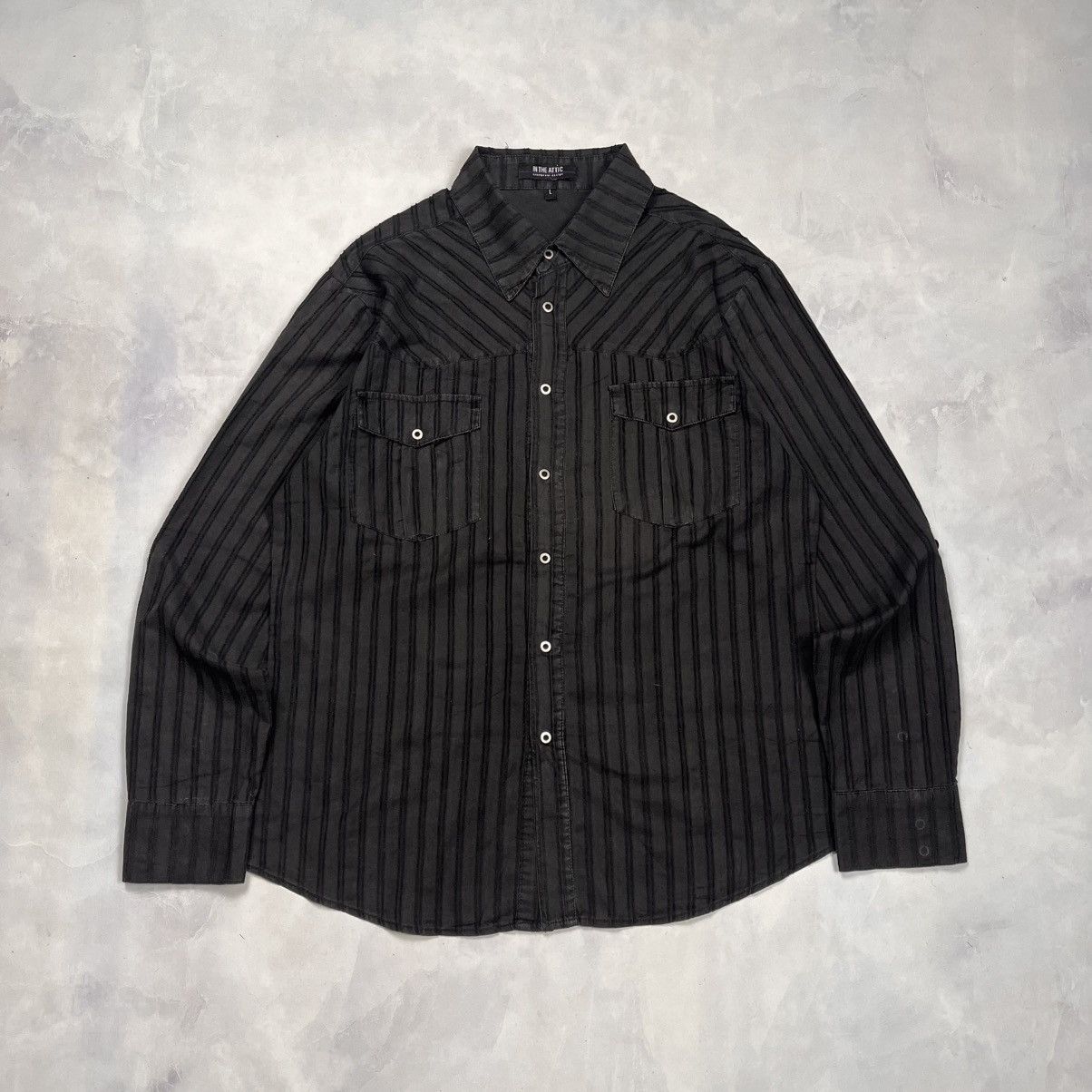 In The Attic In The Attic Snap Button Stripe Shirt Size US L / EU 52-54 / 3 - 1 Thumbnail