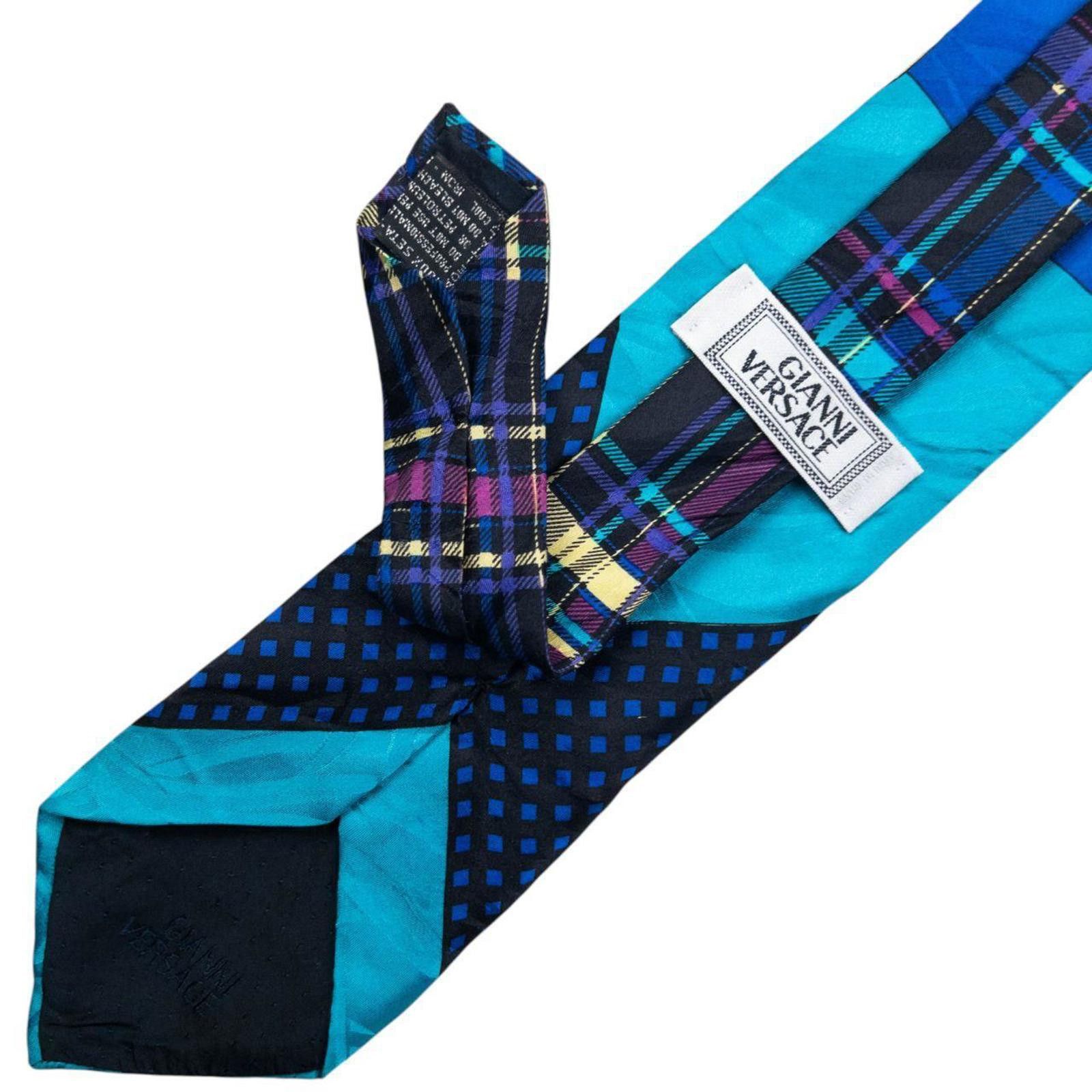 Versace Vintage 90s Gianni Versace Pattern Medusa Silk Tie Size ONE SIZE - 6 Thumbnail