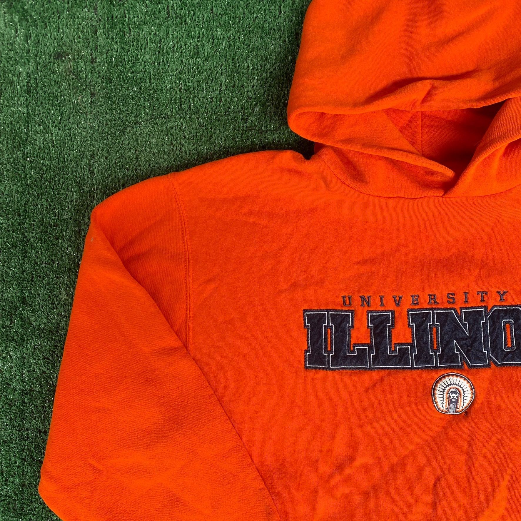 Russell Athletic Vintage Y2K University Illinois Hoodie Russell Sweatshirt Size US M / EU 48-50 / 2 - 2 Thumbnail