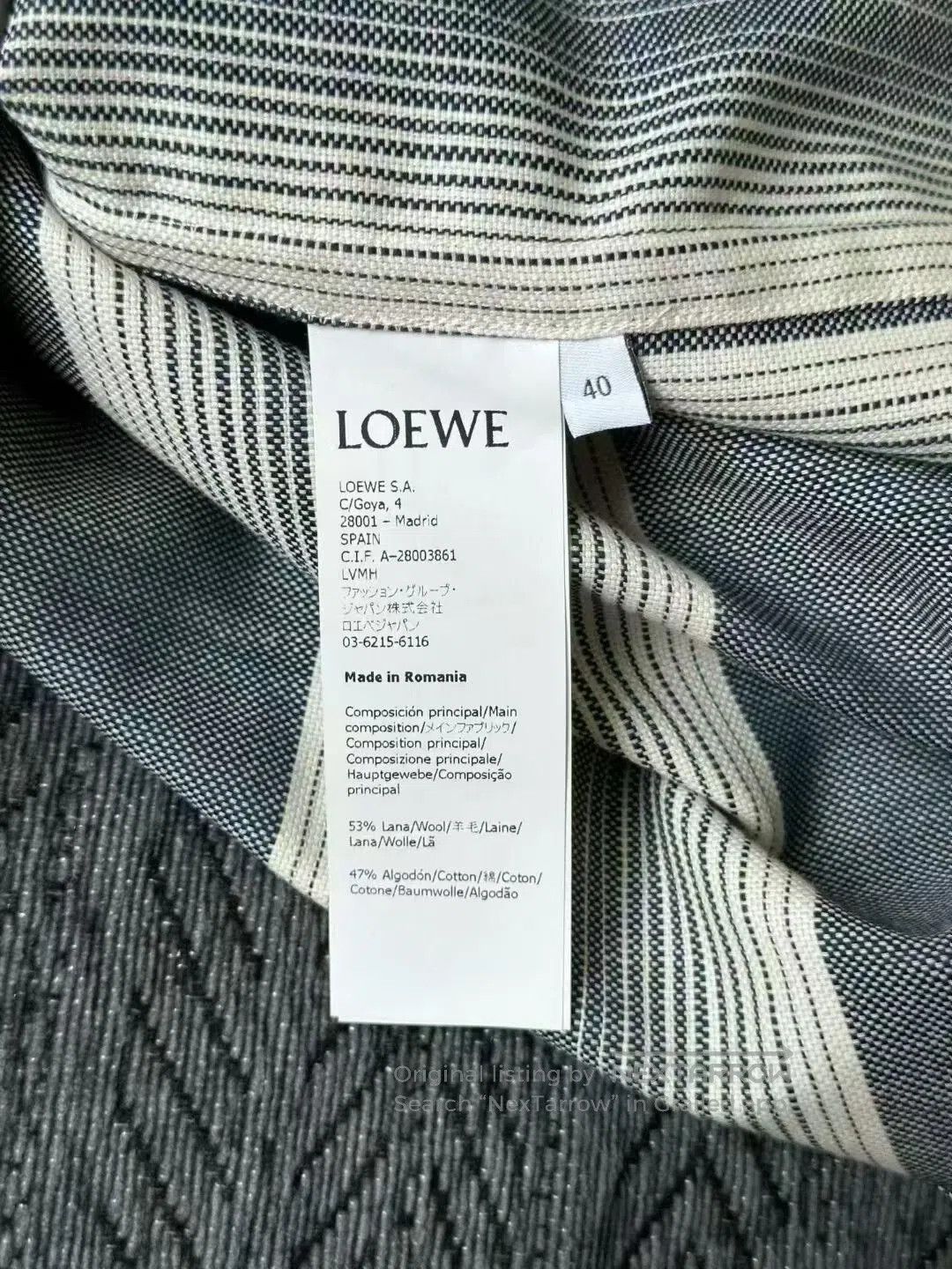 Loewe Loewe Leather Patch Striped Shirt. Size US XXS / EU 40 - 3 Thumbnail