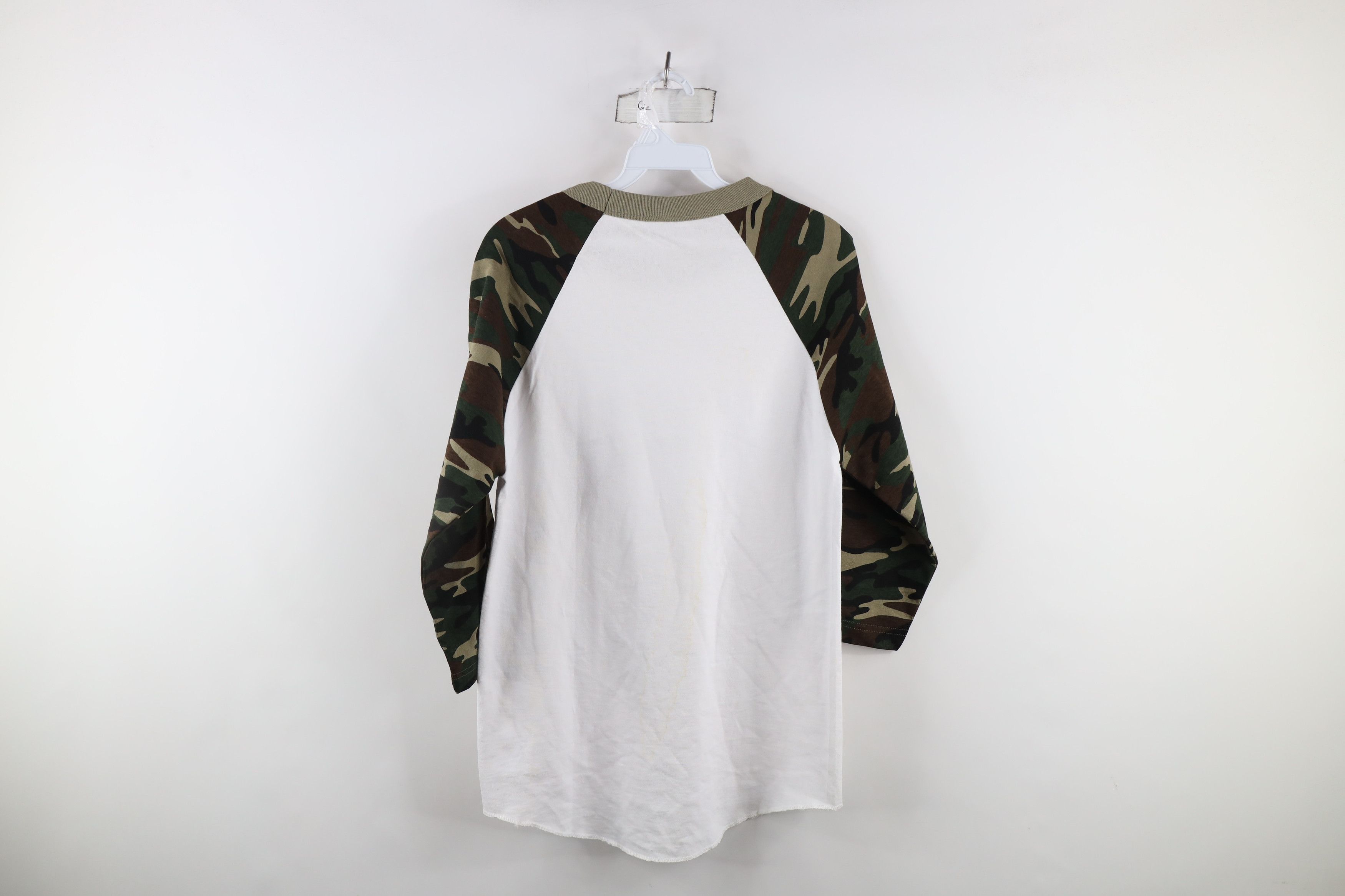 Vintage Vintage 90s Streetwear Jeep Motors Camouflage Raglan T-Shirt Size US S / EU 44-46 / 1 - 10 Thumbnail