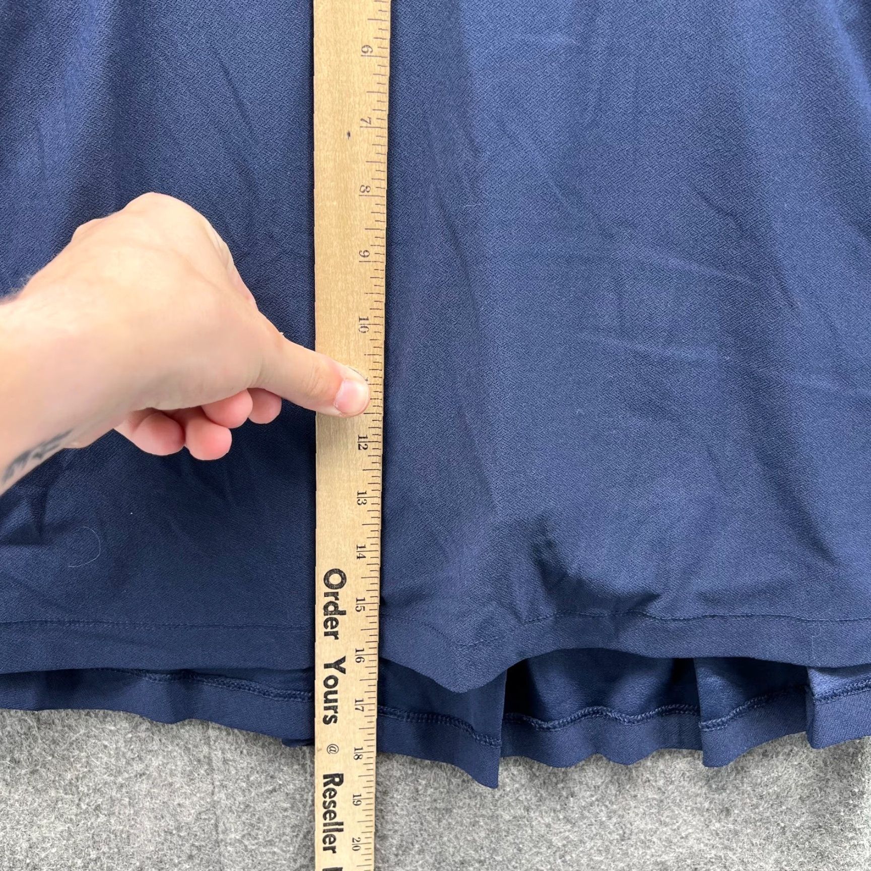 Essentials VINTAGE Greg Norman Skirt Women Medium Blue Navy 17" Back Pleat Pull-On Skort Essentials Size 32" / US 10 / IT 46 - 6 Thumbnail