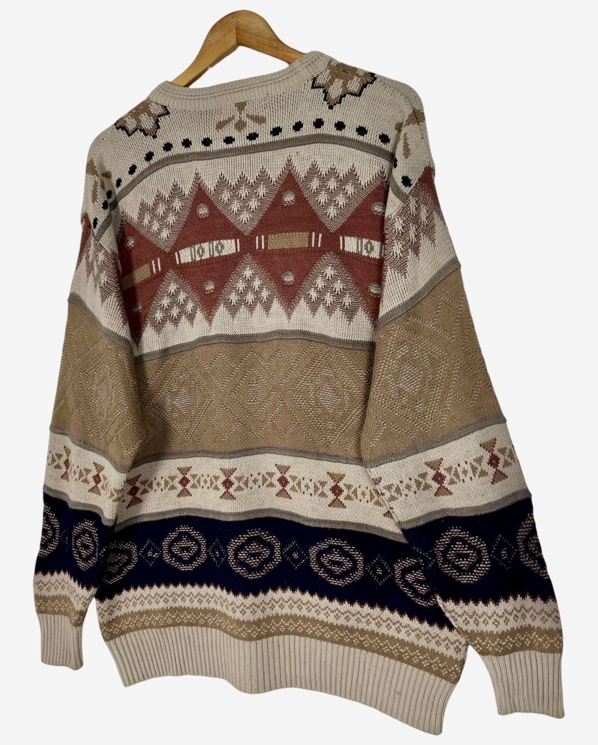 Vintage Vintage Alice Bony Dessins Geometric Knit Sweater 90s Size XS / US 0-2 / IT 36-38 - 4 Thumbnail
