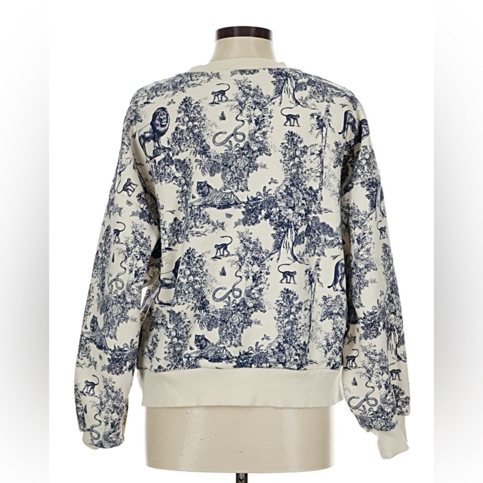 Other Ell and emm Parisienne blue white toile sweatshirt M/L Size L / US 10 / IT 46 - 2 Thumbnail