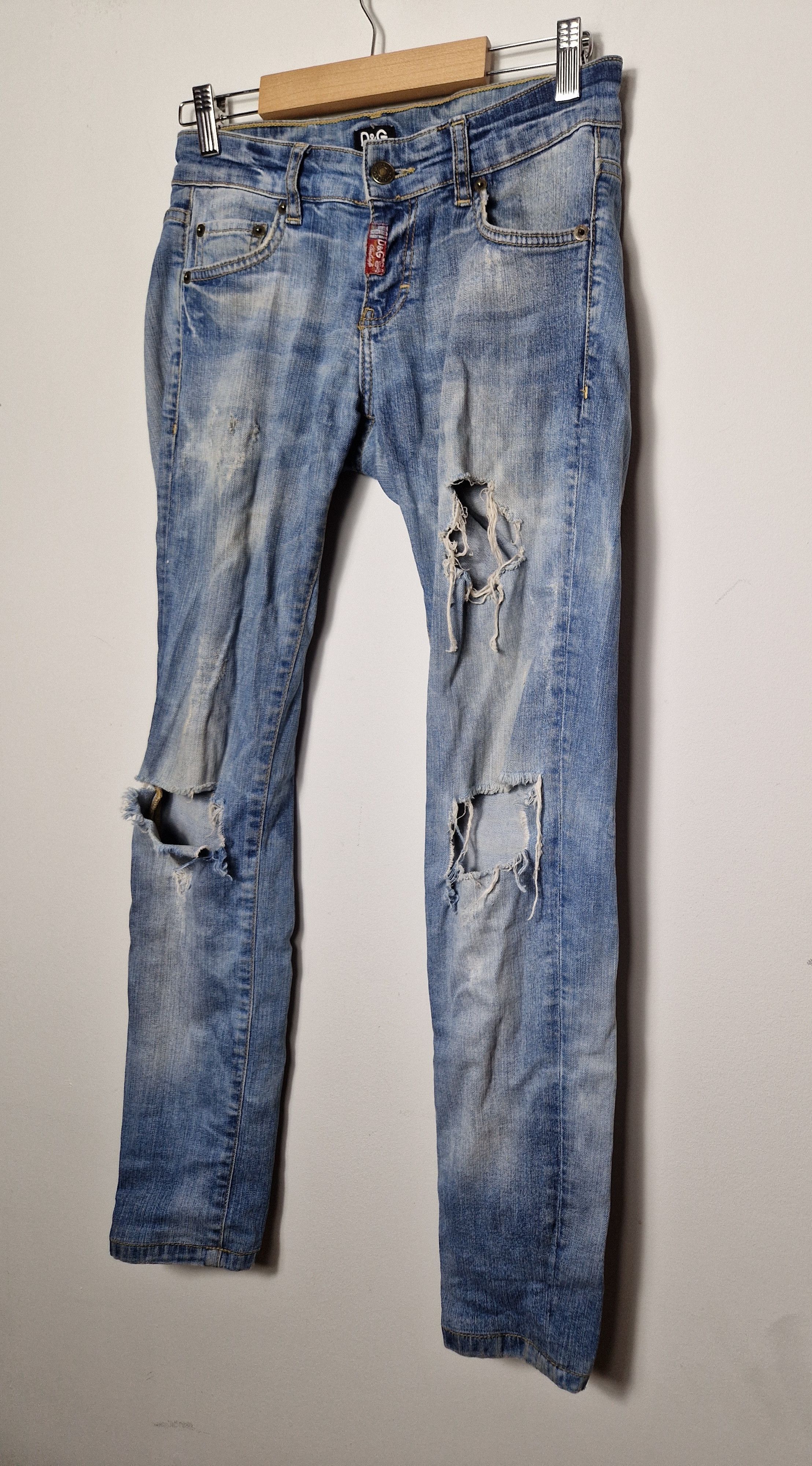 Dolce & Gabbana Dolce & Gabbana vintage denim distressed pants Size 25" / US 0 / IT 36 - 4 Thumbnail