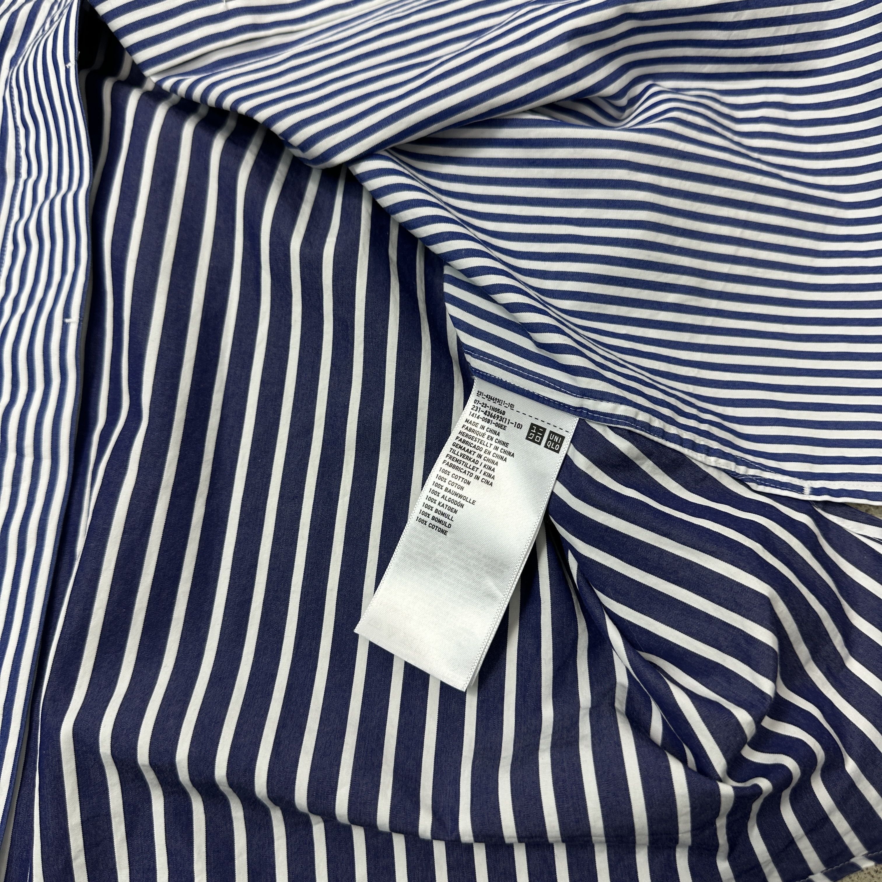 Jil Sander Vintage Striped Stand-Up Collar Jil Sander x Uniqlo Shirt Size XS / US 0-2 / IT 36-38 - 5 Thumbnail