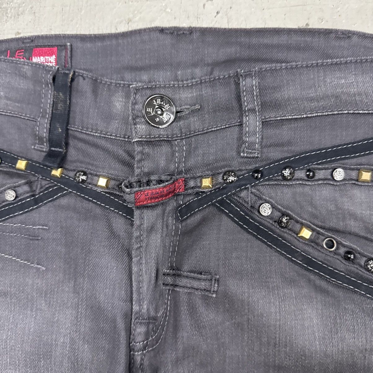Marithe + Francois Girbaud Marithe Francois Girbaud Waxed Studded Punk Riot Pants Size US 32 / EU 48 - 5 Thumbnail