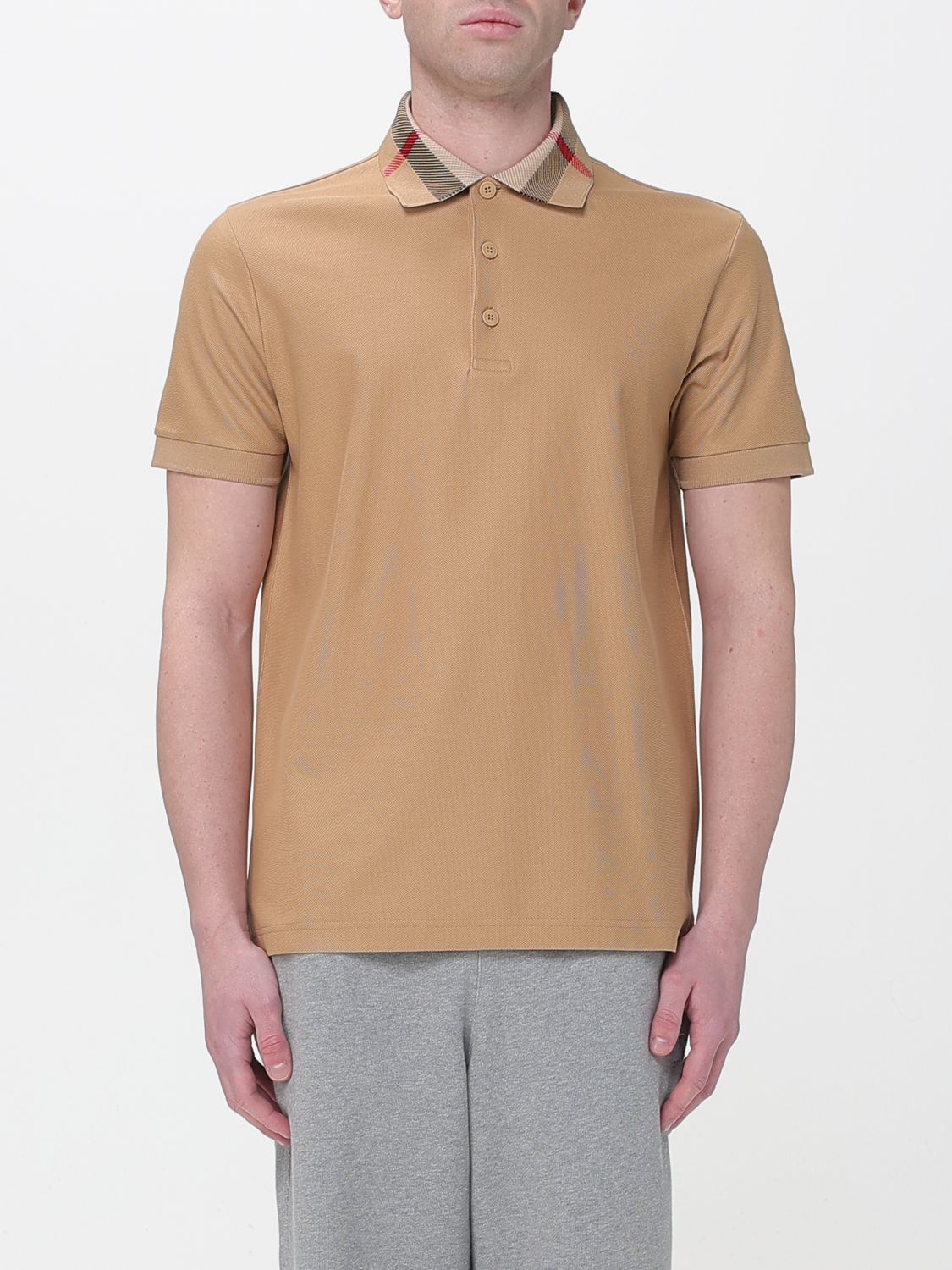 Burberry Burberry Polo Shirt Men Beige Size US M / EU 48-50 / 2 - 1 Thumbnail