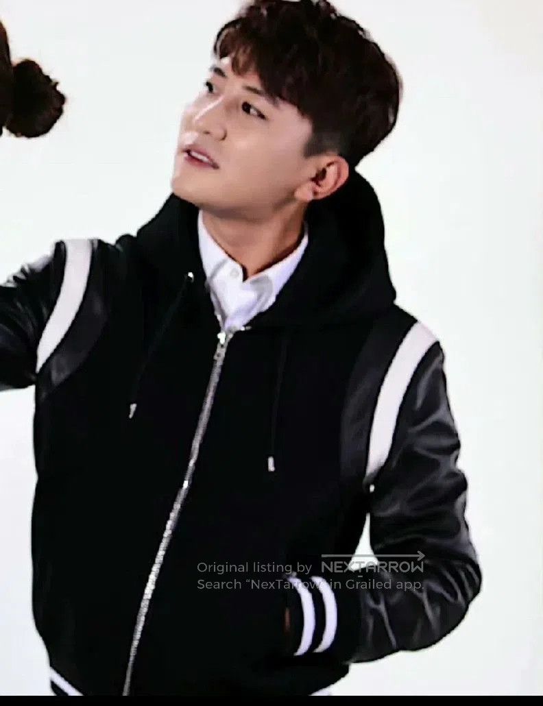 Givenchy givenchy black leather sleeve baseball jacket. Size US L / EU 52-54 / 3 - 6 Thumbnail