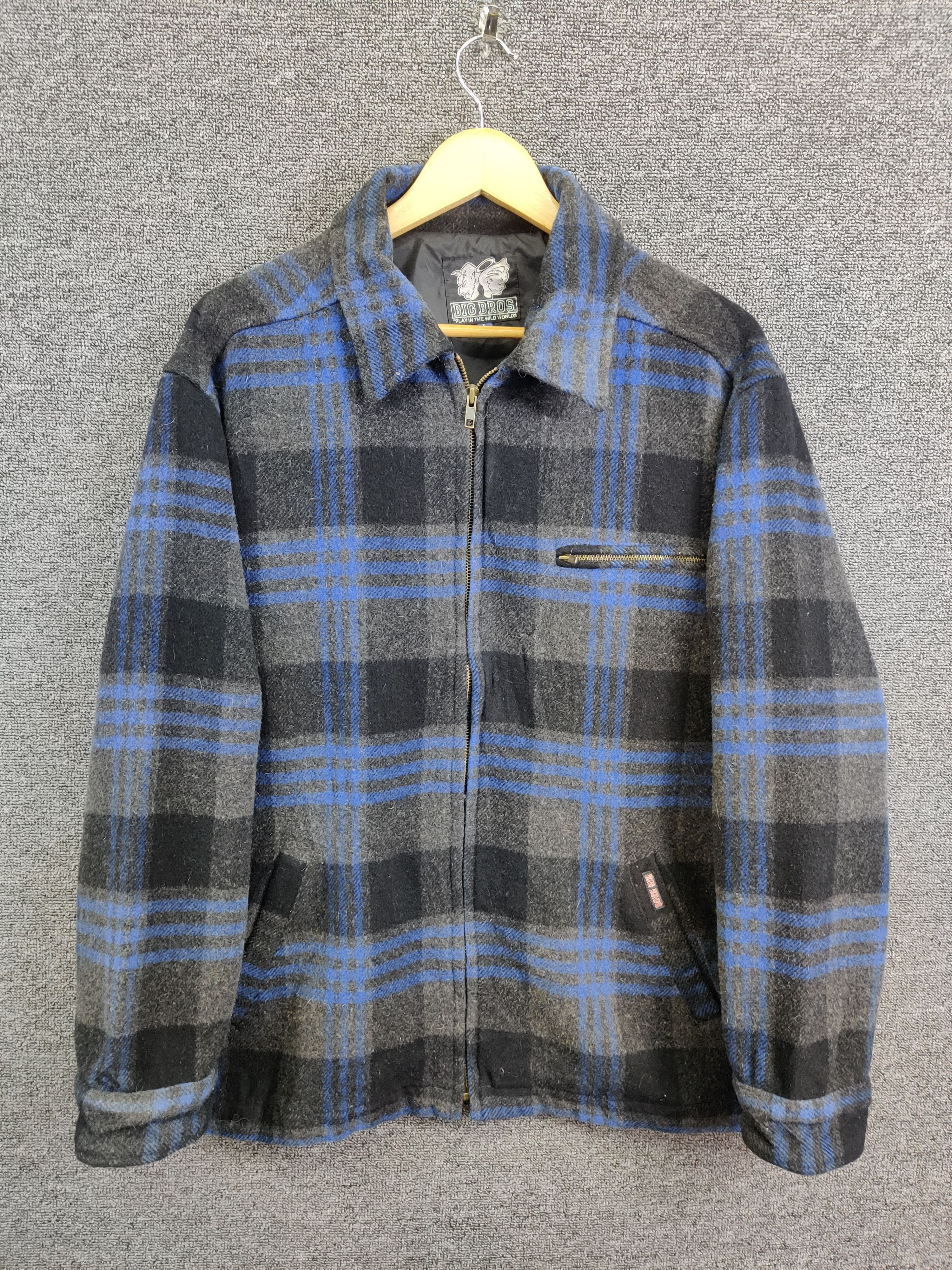 Japanese Brand Vintage Big Bros Wool Plaid Flannel Jacket Size US L / EU 52-54 / 3 - 1 Thumbnail