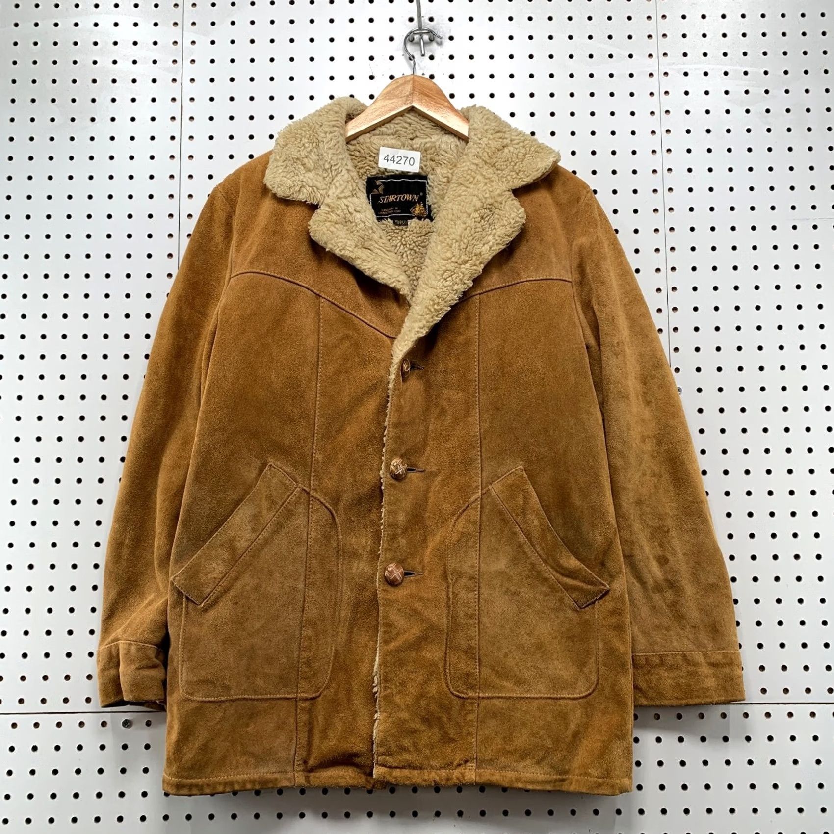Vintage Startown Vintage Coat Suede Button 38 Brown Men Coat Casual Winter 38 Mens Suede Leather Vintage Startown USA Size US XXS / EU 40 - 2 Thumbnail