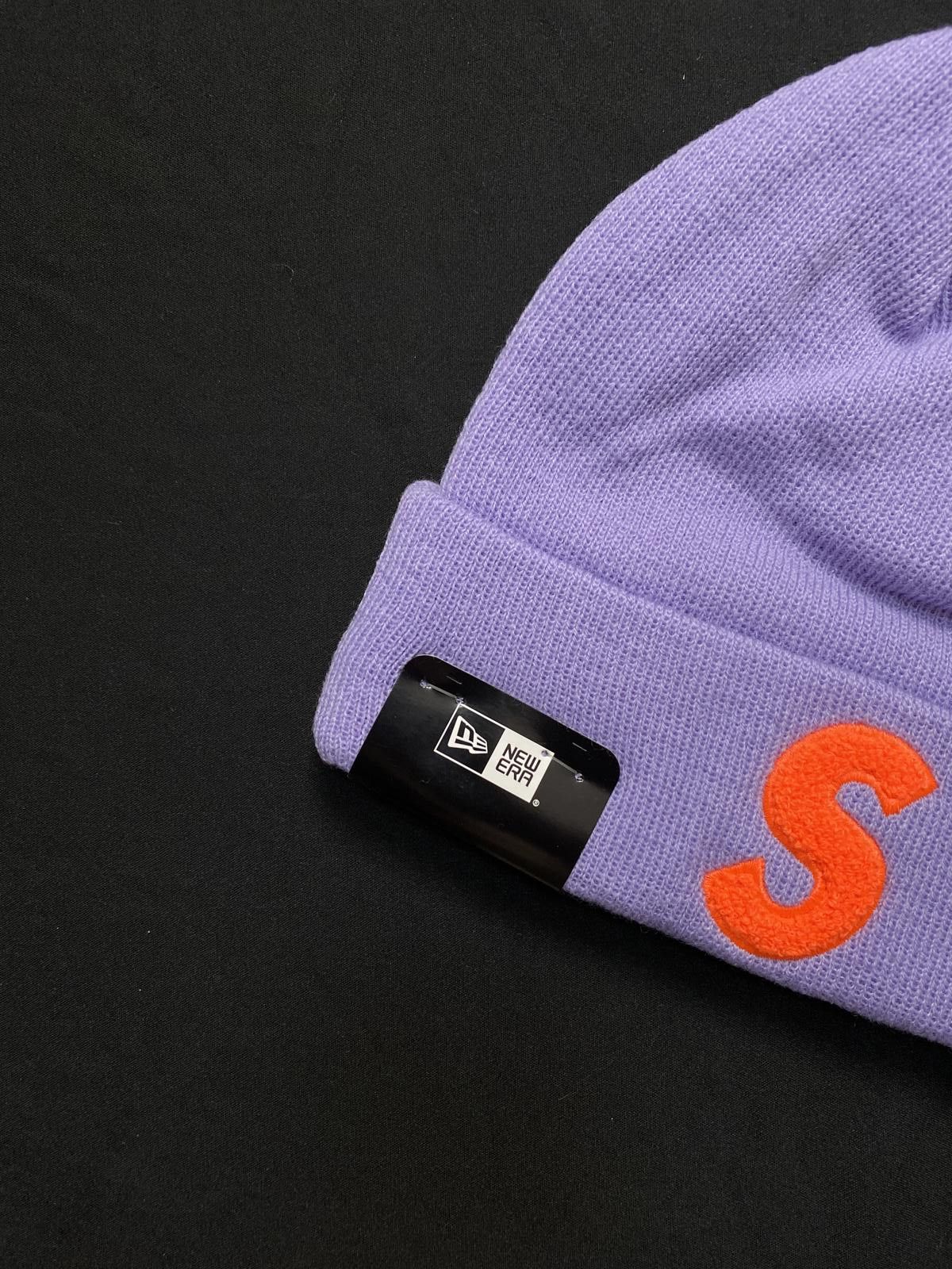 New Era × Supreme Rare 19FW Supreme x New Era S Logo Beanie 'Purple' Hats OS Size ONE SIZE - 2 Thumbnail