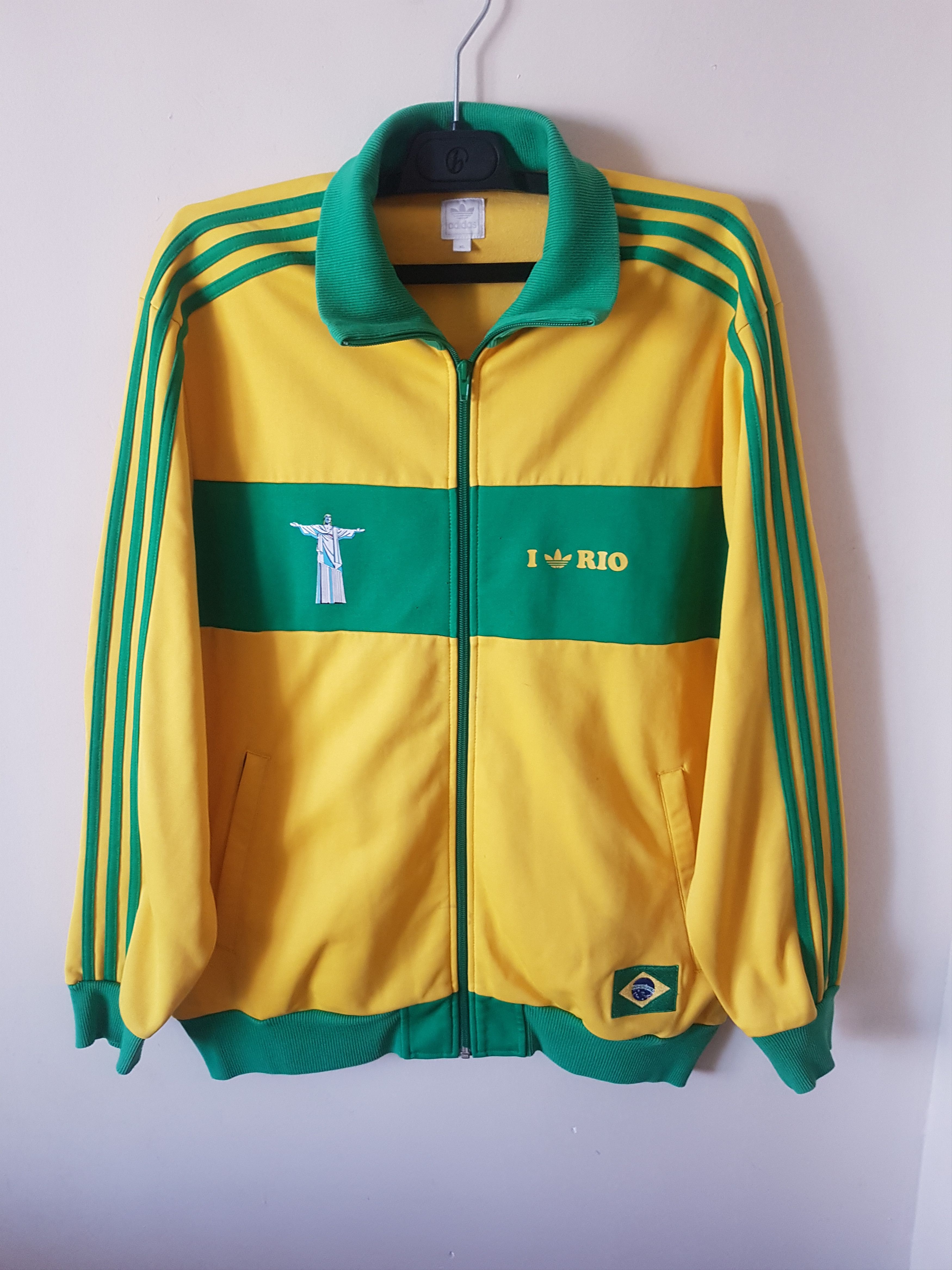 Adidas Adidas Brazil Rio de Janeiro Track Top Size US XL / EU 56 / 4 - 1 Thumbnail