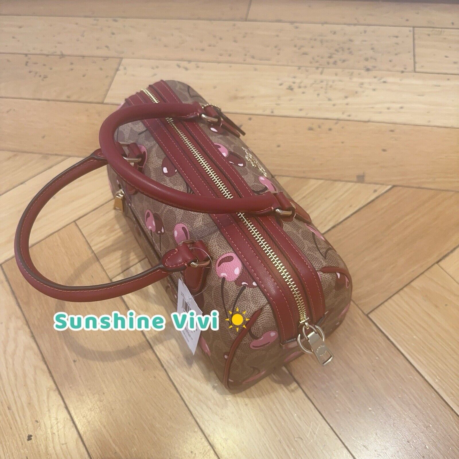 Coach NWT COACH Rowan Satchel Bag In Signature Cherry Print CY692 Size ONE SIZE - 2 Thumbnail