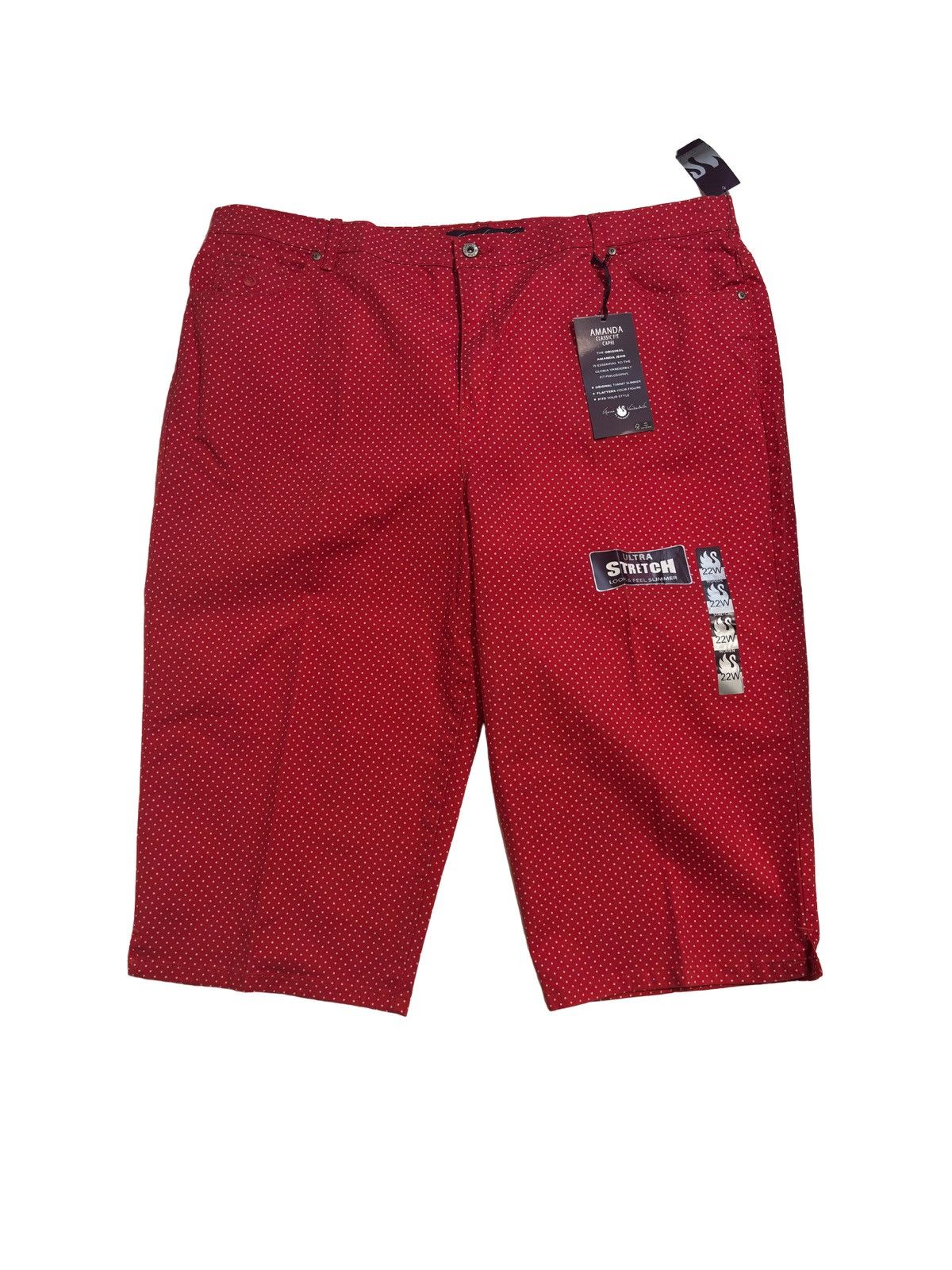 Gloria Vanderbilt Fruit punch polka dot Capri Pants.wp5656 Size 42" / US 20 - 1 Thumbnail