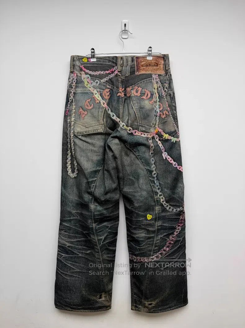 Acne Studios Acne Studios 1981M Distressed Washed Candy Chain 3D Printe Size US 30 / EU 46 - 2 Thumbnail