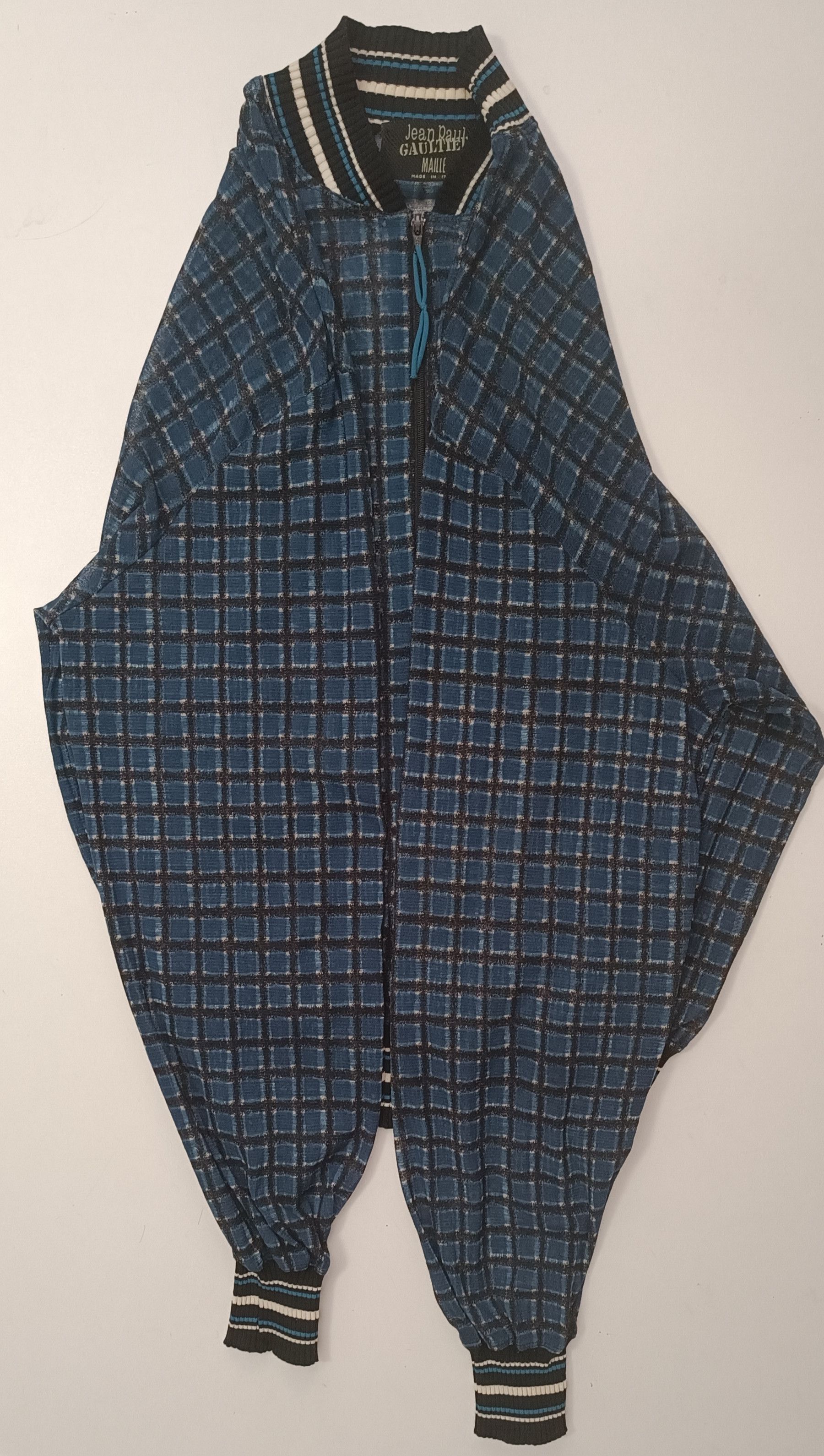 Jean Paul Gaultier SS1999 - Light jacket in nylon mesh with a checkered print Size US S / EU 44-46 / 1 - 16 Thumbnail