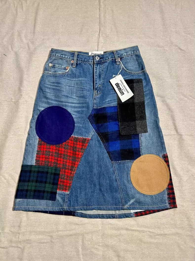 Junya Watanabe Junya Watanabe&CDG Patchwork Denim Skirt Size 28" / US 6 / IT 42 - 1 Thumbnail