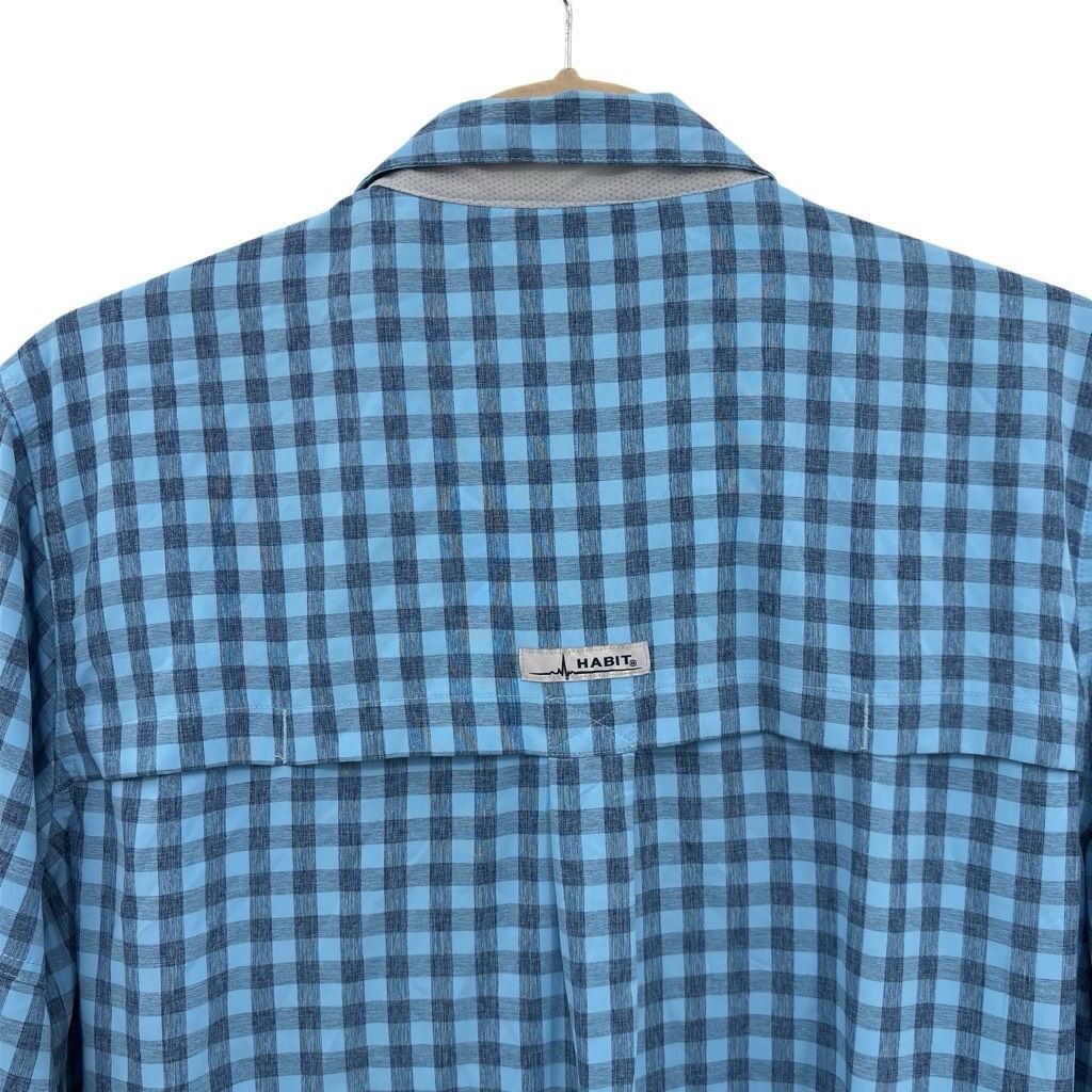 Other Habit Gingham Long Sleeve Vented Fishing Button up Shirt Blue Large Outdoorsy Size US L / EU 52-54 / 3 - 7 Thumbnail