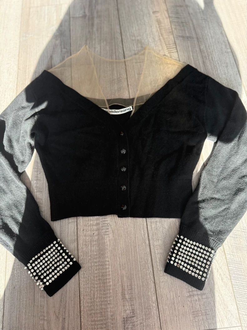 Alexander Wang Alexander Wang Crystal Cuff Short Cardigan Size XS / US 0-2 / IT 36-38 - 1 Thumbnail