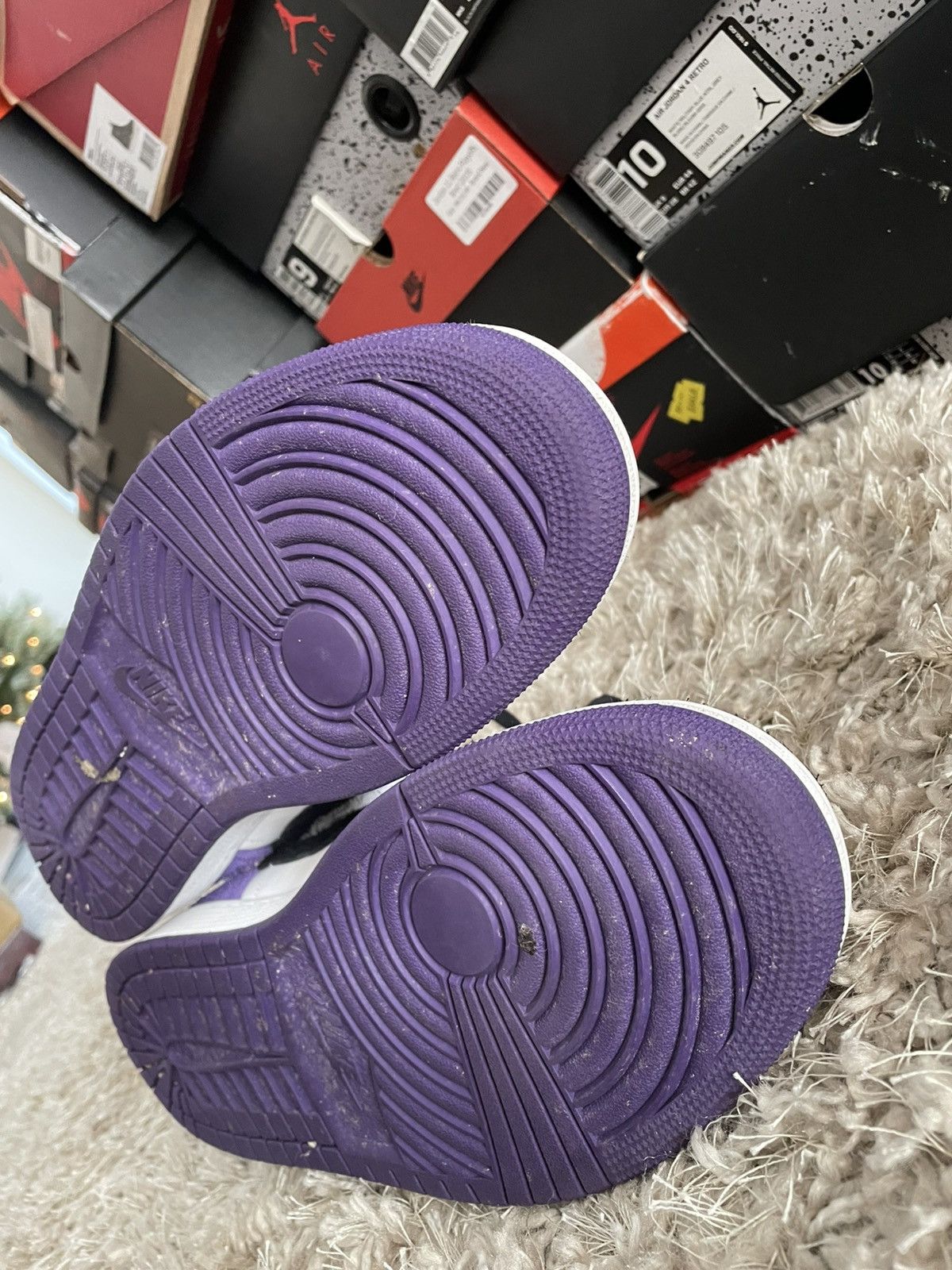 Jordan Brand Jordan 1 Mid SE Purple Size US 11 / EU 44 - 9 Thumbnail