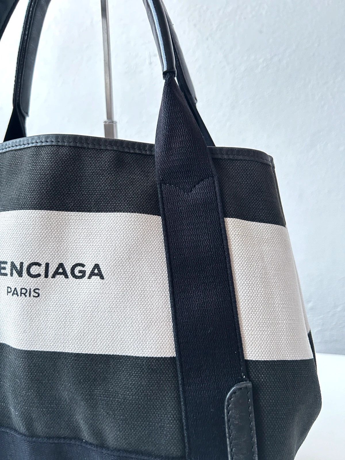 Balenciaga Balenciaga navy cabas logo tote bag small Size ONE SIZE - 8 Thumbnail