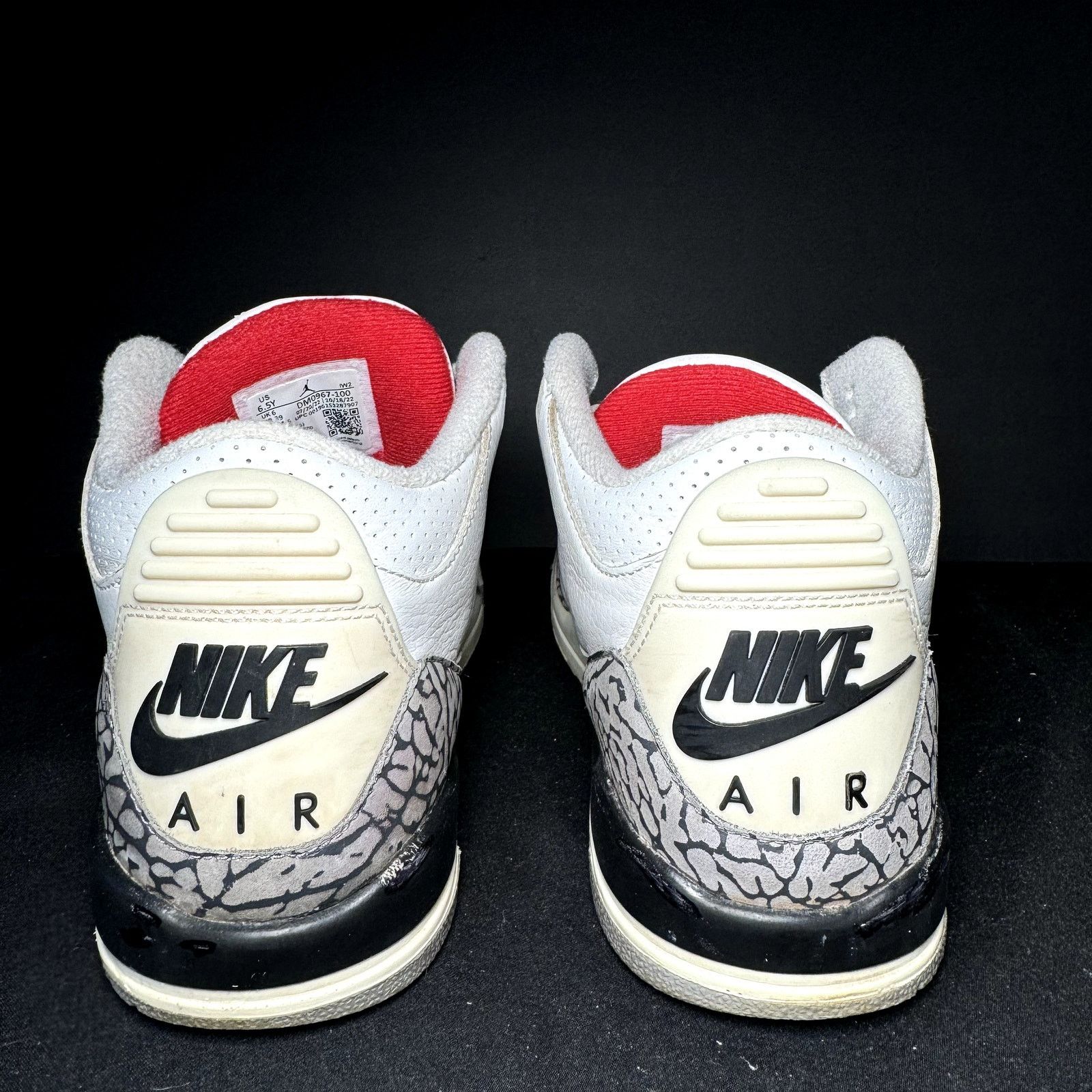 Jordan Brand × Nike Size 6.5 Nike Air Jordan 3 Retro GS White Cement Reimagined Size US 6.5 / EU 39-40 - 5 Thumbnail
