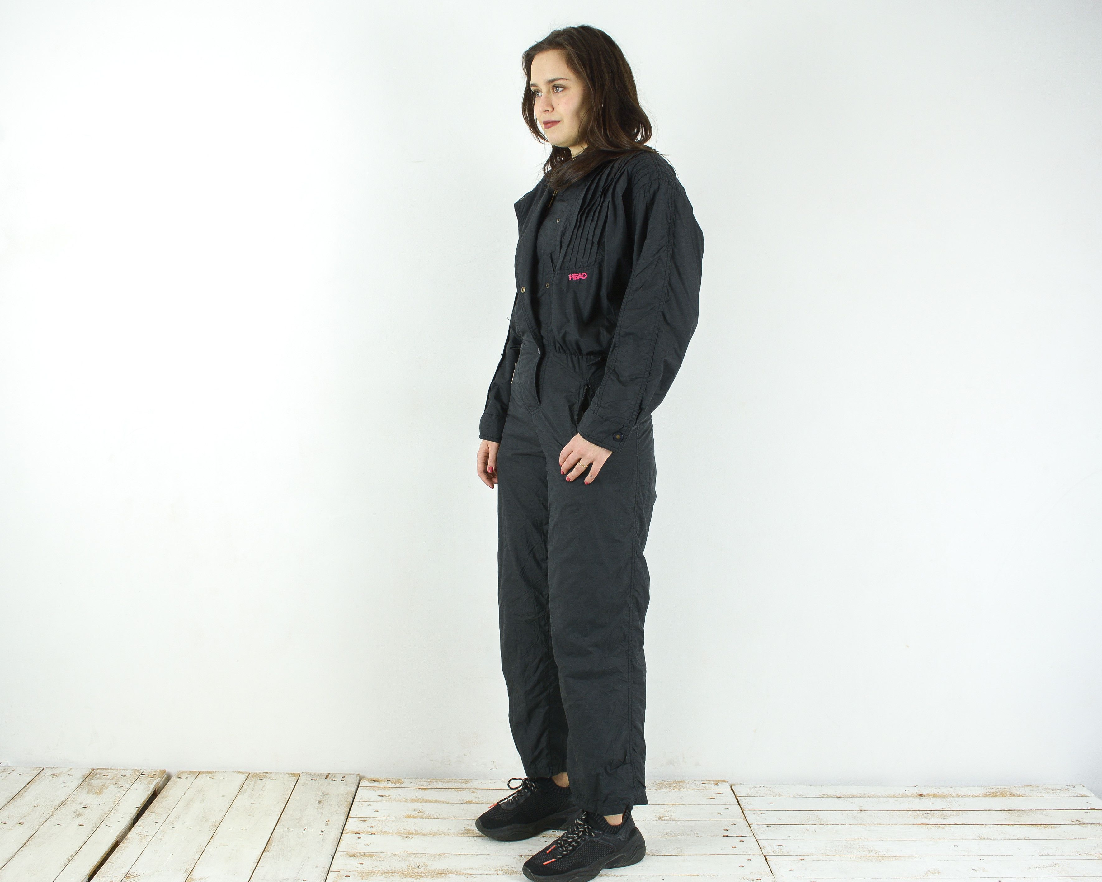 Vintage HEAD S Ski Suit EU 34 Jumpsuit Overalls Padded Coveralls 80s Size 28" / US 6 / IT 42 - 2 Thumbnail