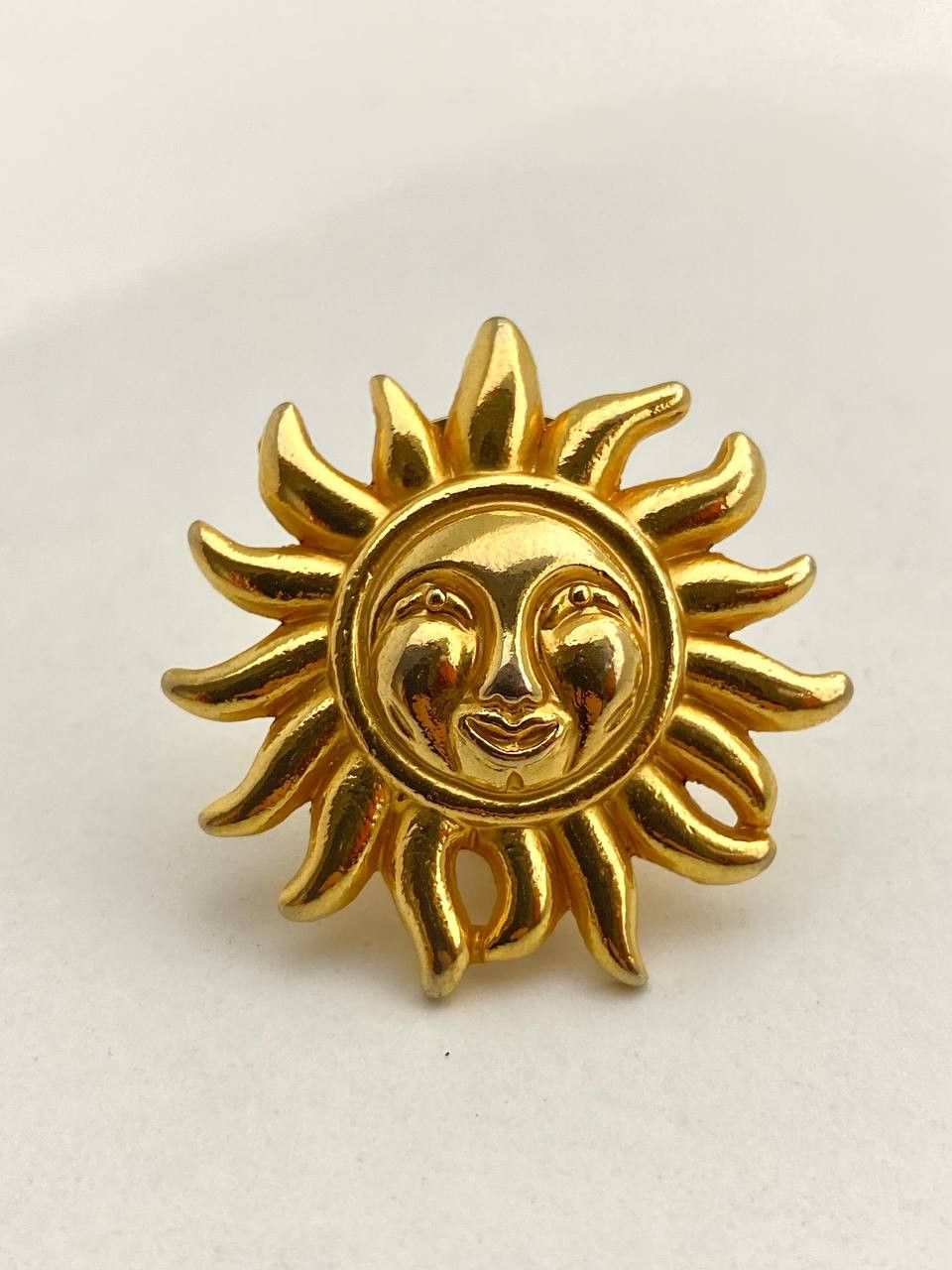 Versace Versace x Gianni Versace Sun Gold Metal Clip Earrings Size ONE SIZE - 1 Thumbnail