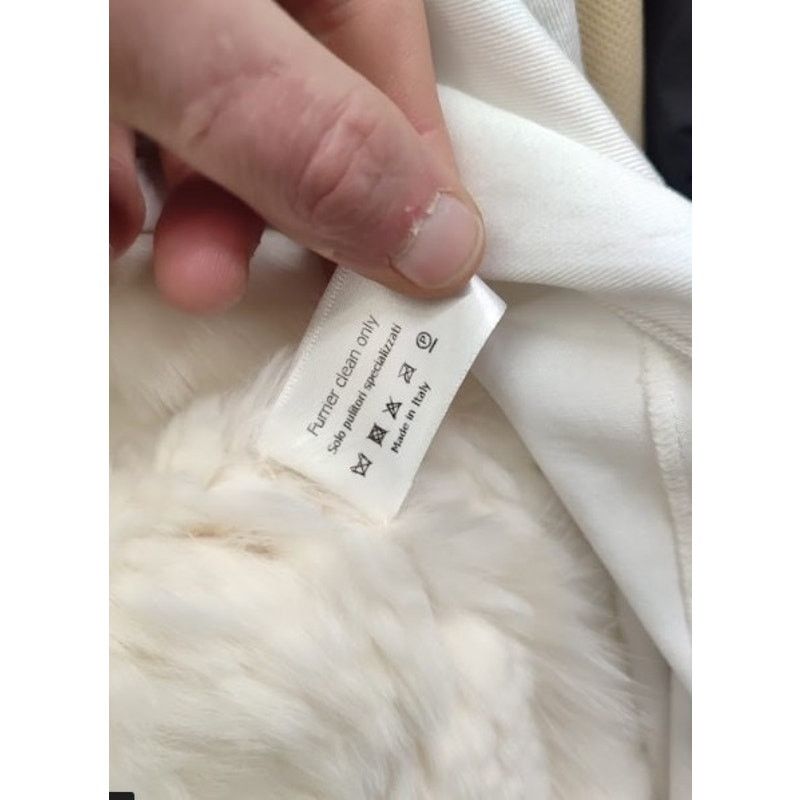 Valentino Valentino Roma Luxurious White Rabbit & Fox Fur Coat Sz. XL Size XL / US 12-14 / IT 48-50 - 7 Thumbnail