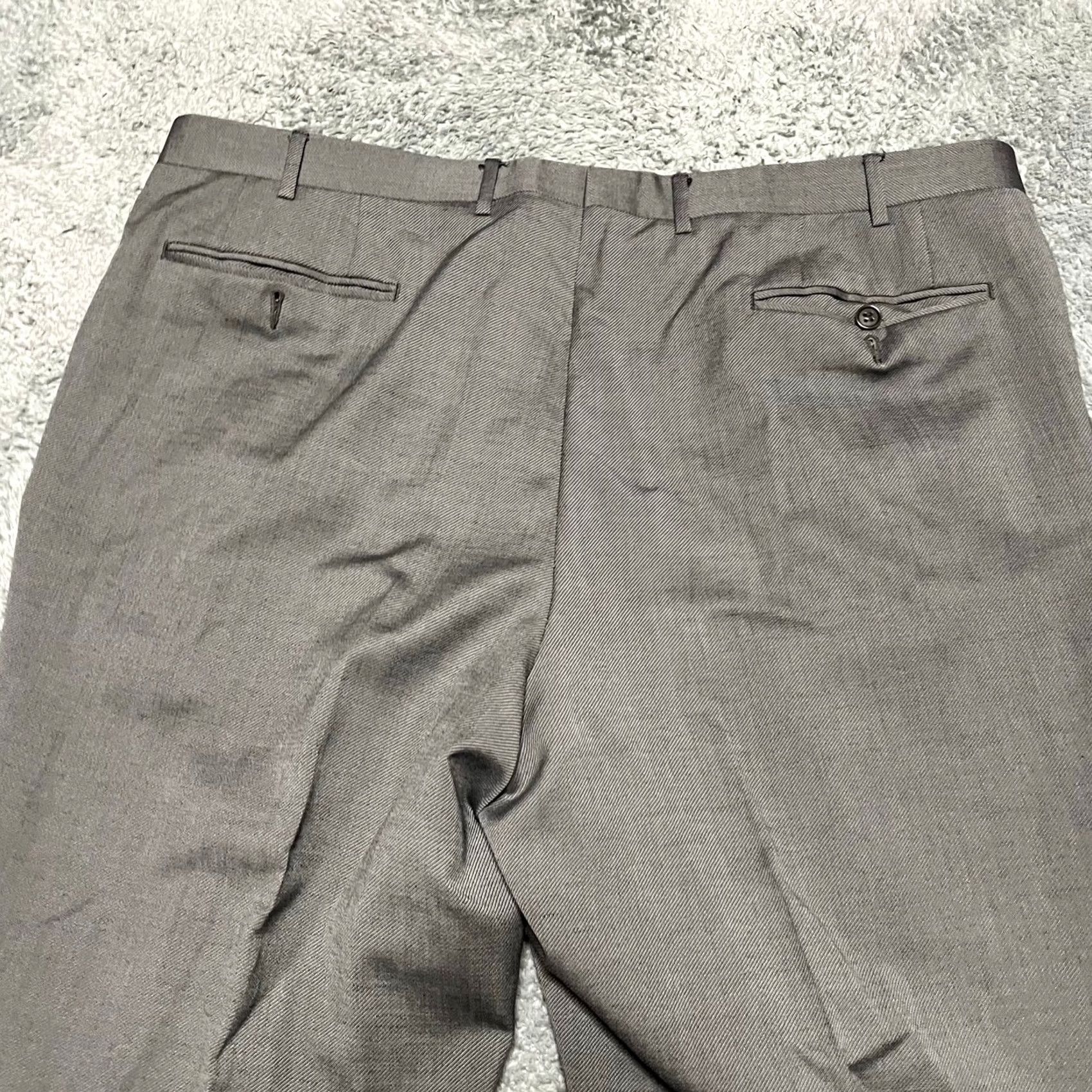 Canali Canali 1934 Pants Mens Gray Wool Dress Pants 40 Regular Inseam 31 Trousers Mens Size US 40 / EU 56 - 4 Thumbnail