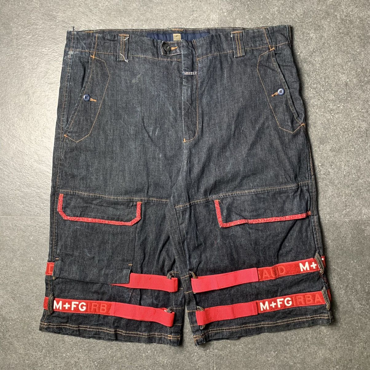 Marithe + Francois Girbaud 2000s Marithe Francois Girbaud Double Shuttle Tape Jorts Size US 40 / EU 56 - 3 Thumbnail