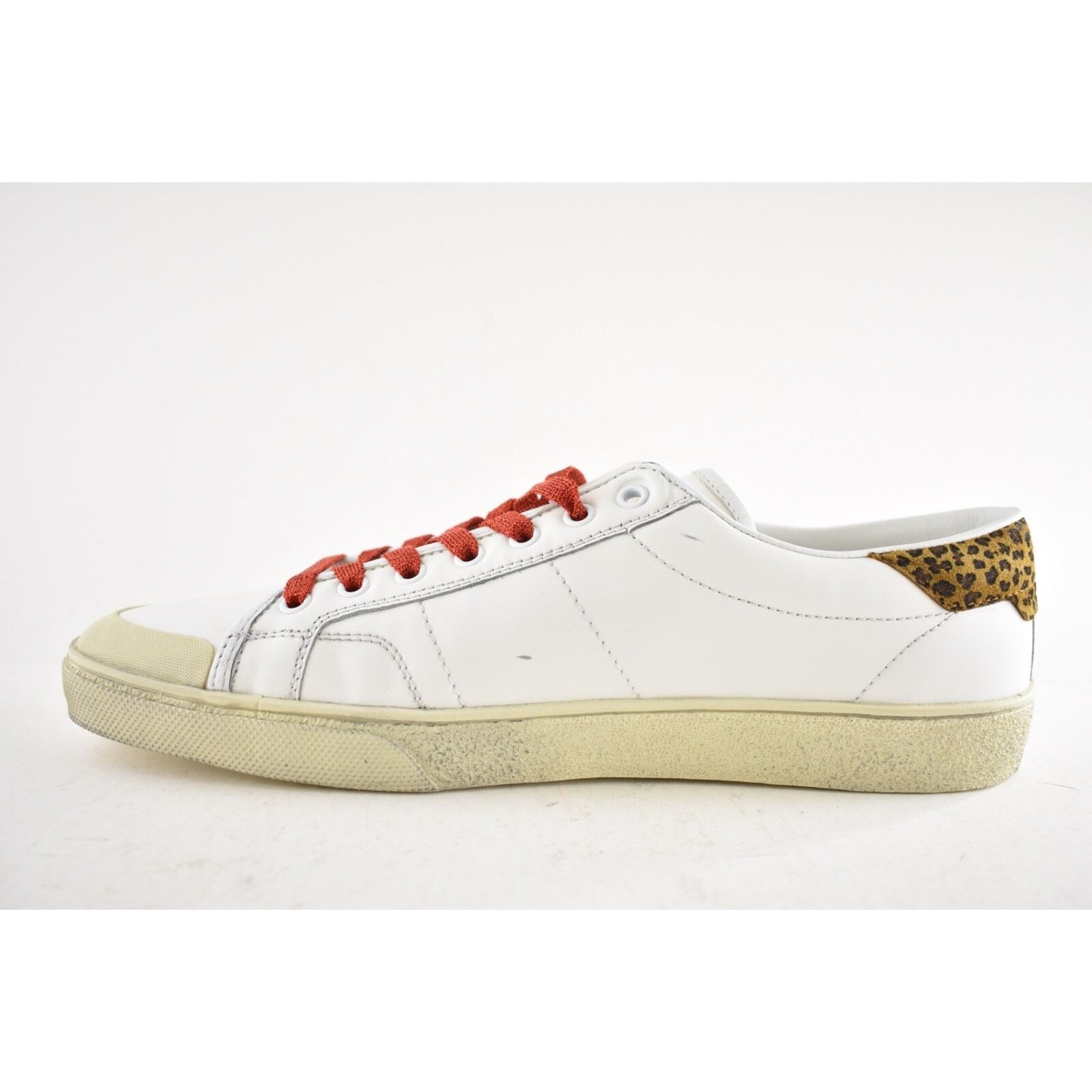 Yves Saint Laurent Saint Laurent Mens SL 37 Court Diamond White Flat Low Top Size US 11 / EU 44 - 11 Thumbnail