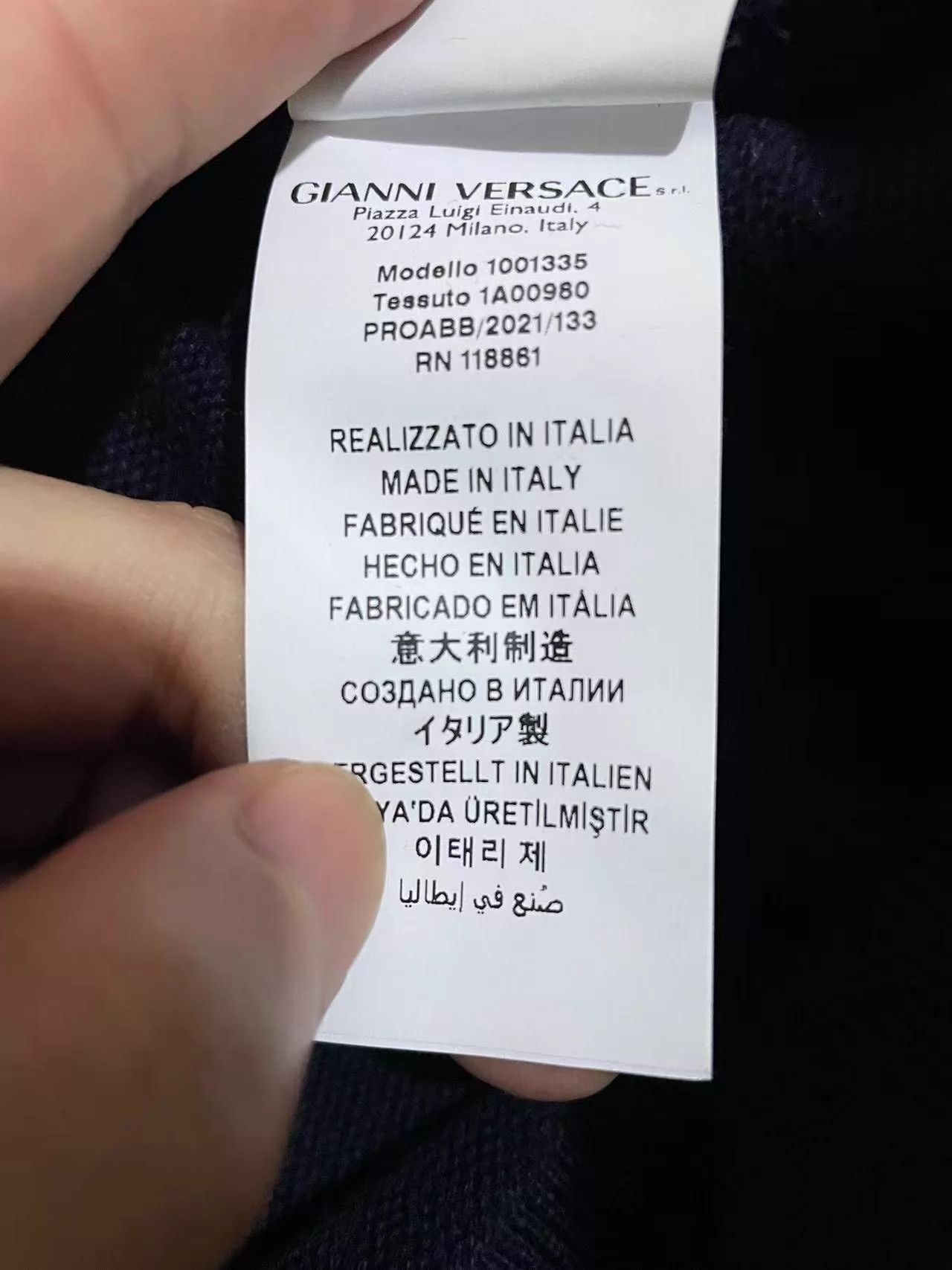 Versace Versace Runway Logo-Print Cotton-Wool Knit Sweater 99 New Size US M / EU 48-50 / 2 - 8 Thumbnail