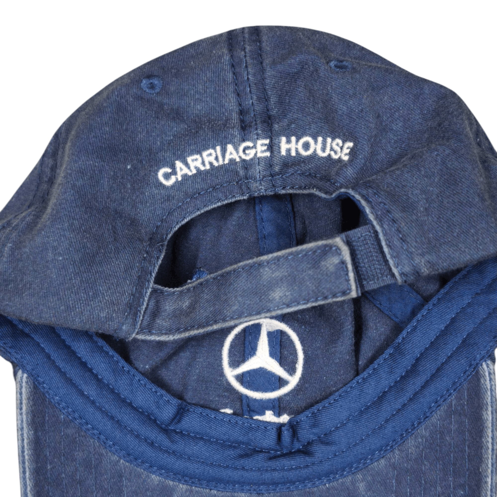 Mercedes-Benz Vintage Mercedes-Benz Denim Logo Motorsport Dad Hat Size ONE SIZE - 6 Thumbnail