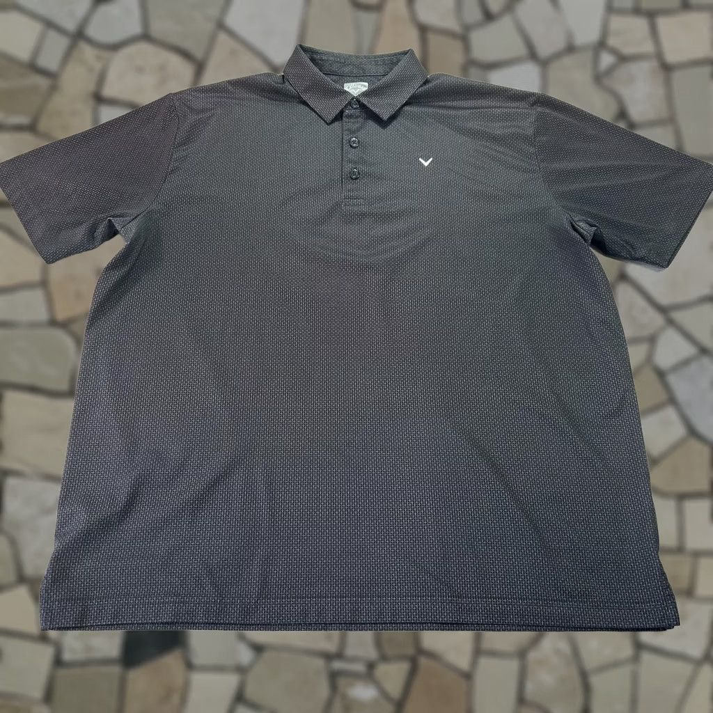 Callaway Callaway Opti-Dri Polo Shirt Mens XL Black Geometric Golf Polyester Performance Size US XL / EU 56 / 4 - 1 Thumbnail