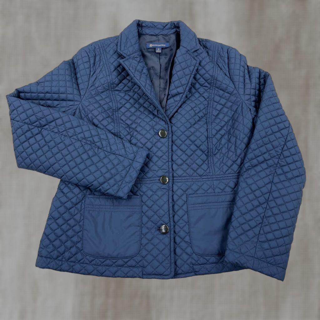 Brooks Brothers Brooks Brothers Quilted Puffer Jacket Women Size 10 Blue Navy Chore Button Up Size L / US 10 / IT 46 - 1 Thumbnail