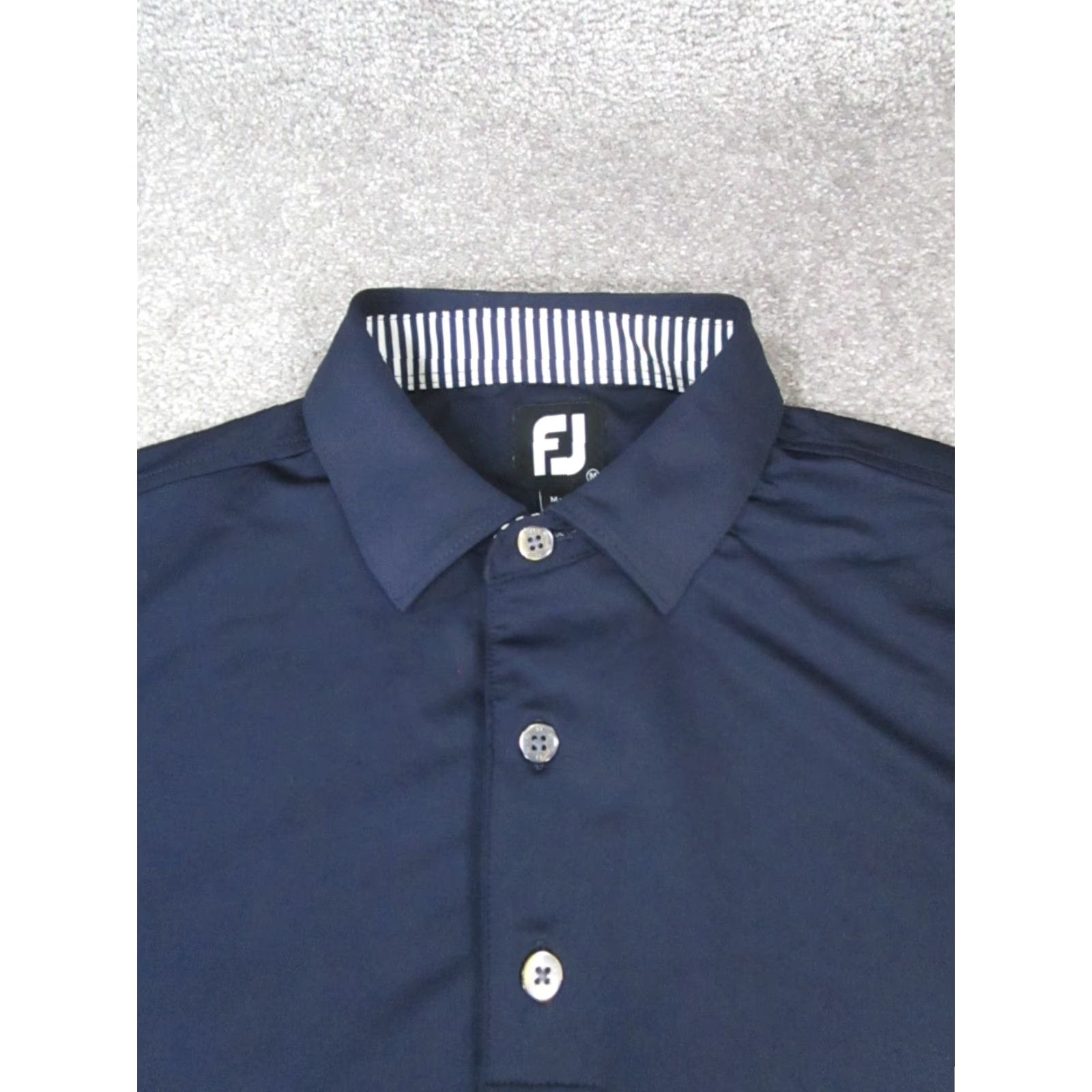 Footjoy FootJoy Golf Polo Shirt Mens Medium Blue Short Sleeve Collared Logo Regular Fit Size US M / EU 48-50 / 2 - 2 Thumbnail