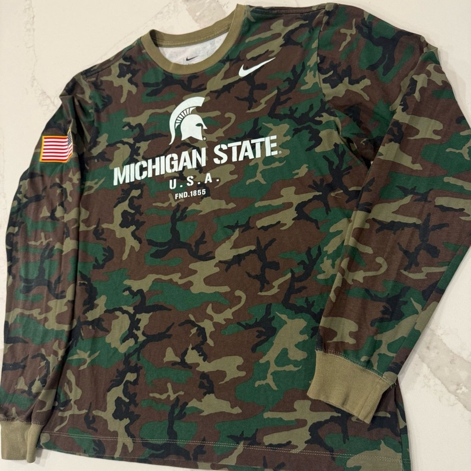 Nike Nike Michigan State Spartans Camo Military Shirt Mens Medium Size US M / EU 48-50 / 2 - 2 Thumbnail