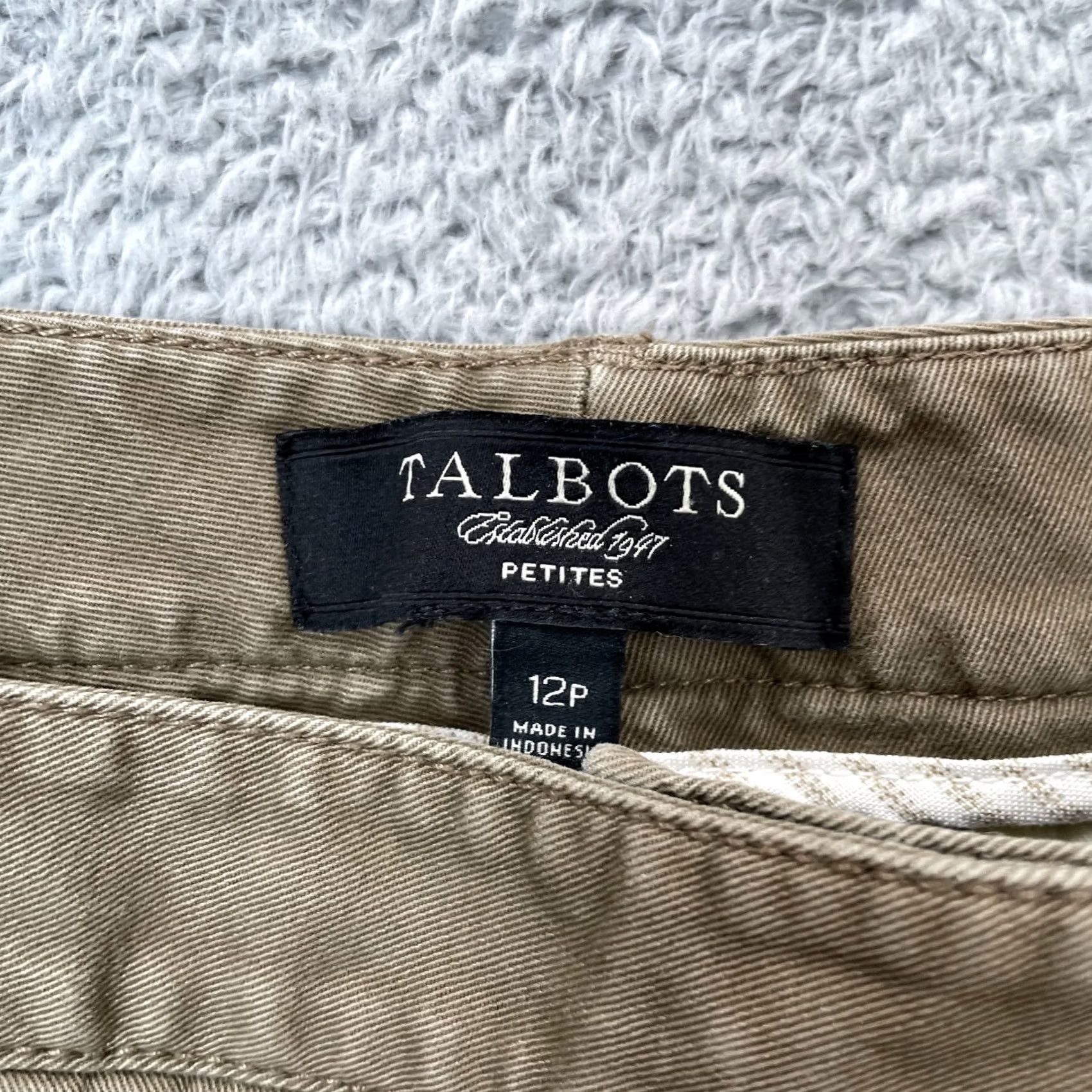 Talbots Talbots Pants Womens 12P Petite Brown Bootcut Stretch Cotton Dress Pants Flat Front Inseam 27 Breathable Easy Care Pockets City Preppy Womens Size 24" / US 00 / IT 34 - 4 Thumbnail