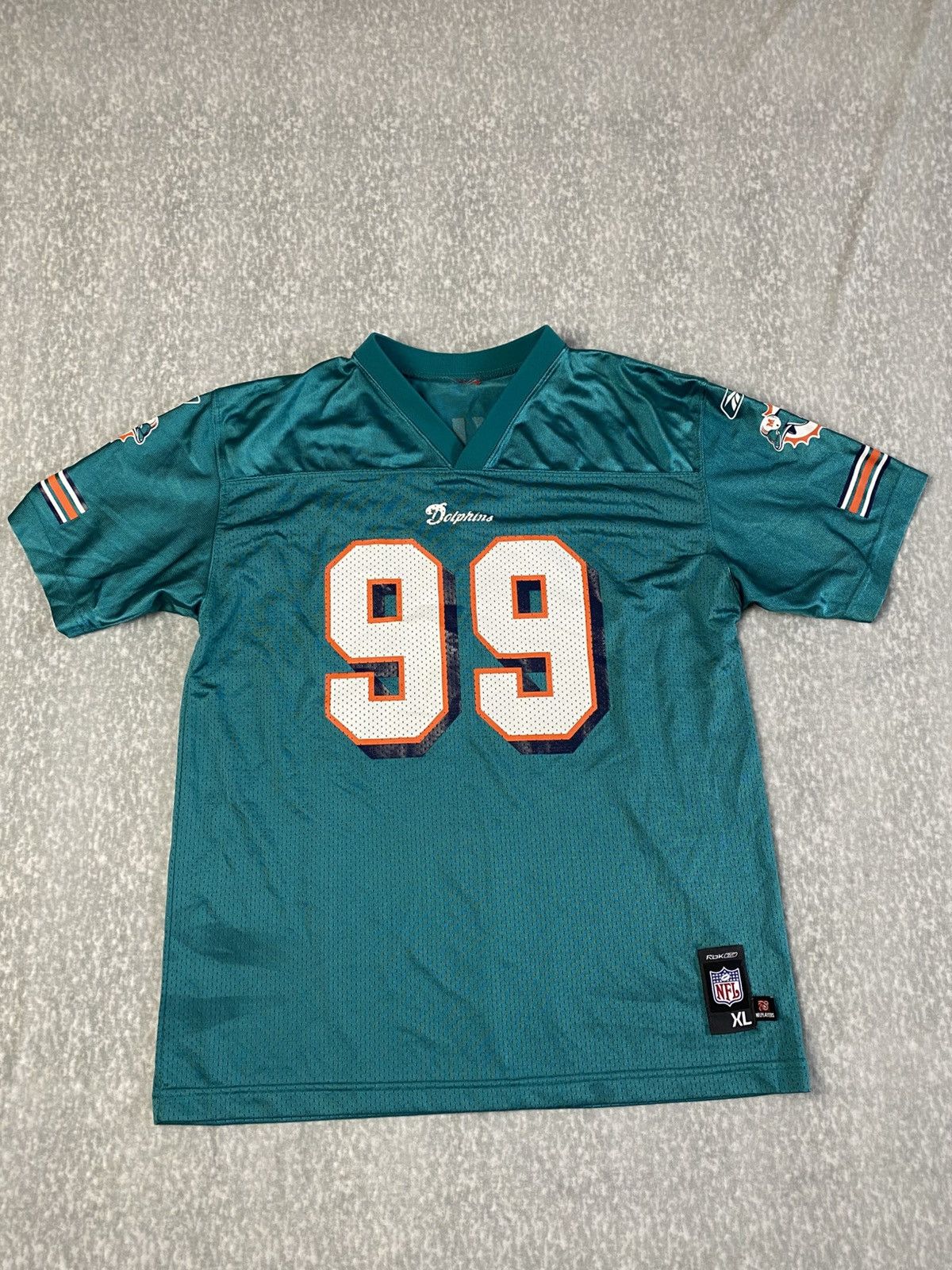 Reebok Vintage Miami Dolphins 99 Taylor Reebok NFL jersey Size US XL / EU 56 / 4 - 1 Thumbnail