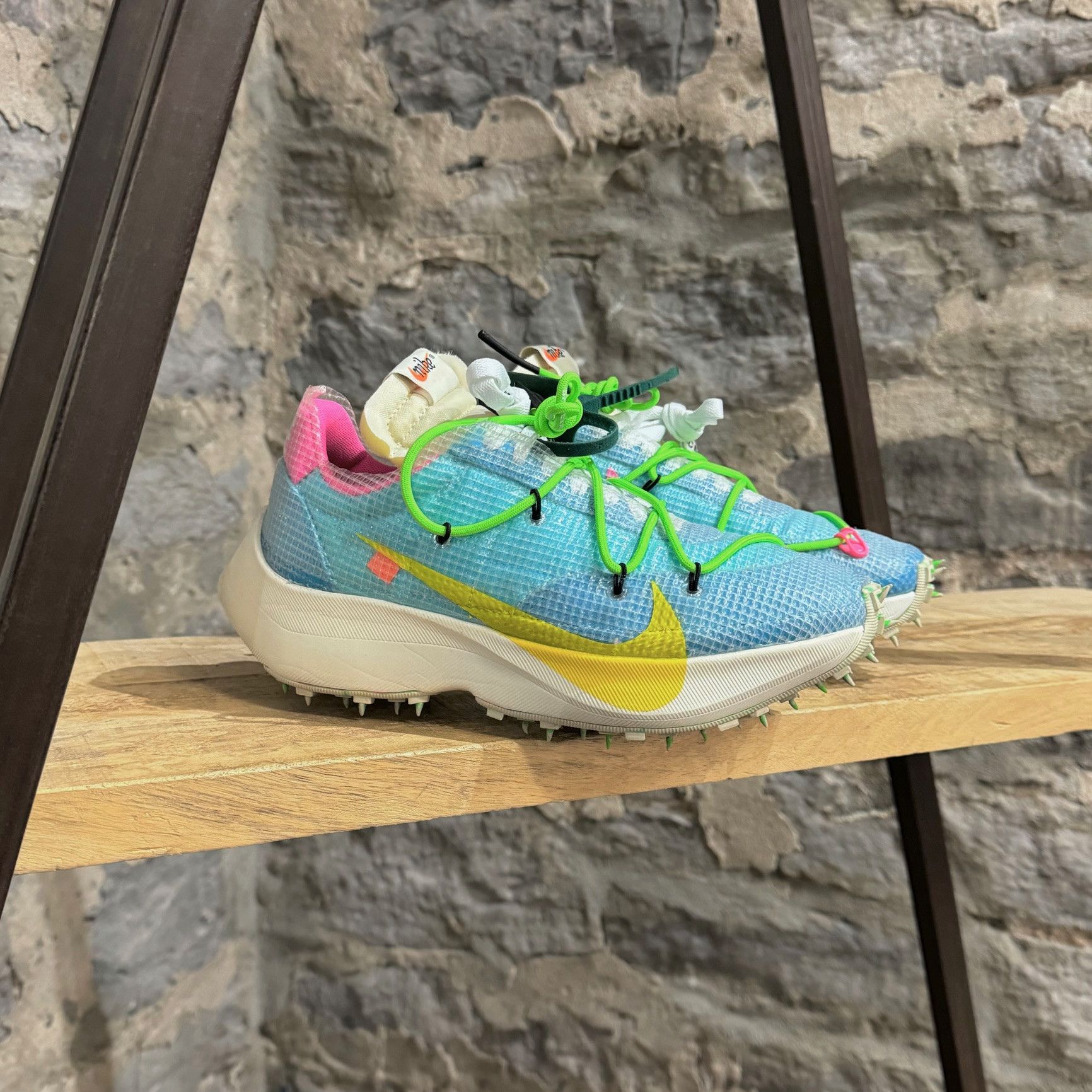 image of Off-White X Nike Vapor Street Polarized Blue Sail Sneakers, Women's (Size 8)