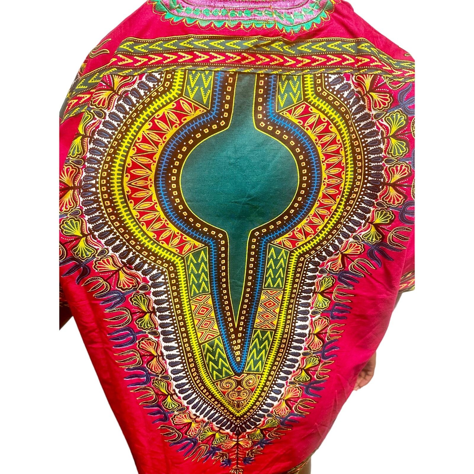 Other Hot pink oversized African dashiki with gorgeous pattern Size XXL / US 16-18 / IT 52-54 - 4 Thumbnail