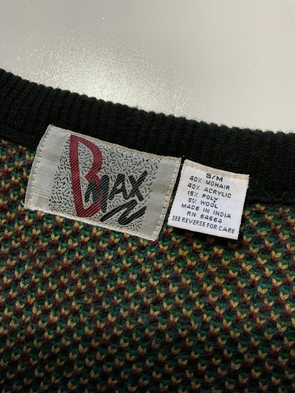 Vintage VTG BMAX Chimayo Mohair Wool Knit Cardigan Sweater Vest Size US M / EU 48-50 / 2 - 5 Thumbnail