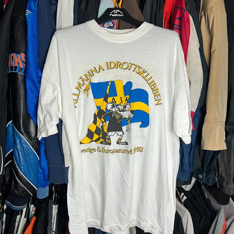 Vintage tee black army 1992 on tour Allmanna Idrotisklubben AIK Size US XXL / EU 58 / 5 - 1 Thumbnail
