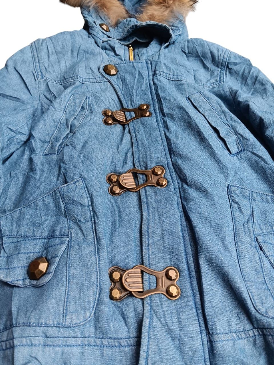 Japanese Brand Natural fit fur raccoon denim ifsixwasnine style jacket Size US M / EU 48-50 / 2 - 3 Thumbnail