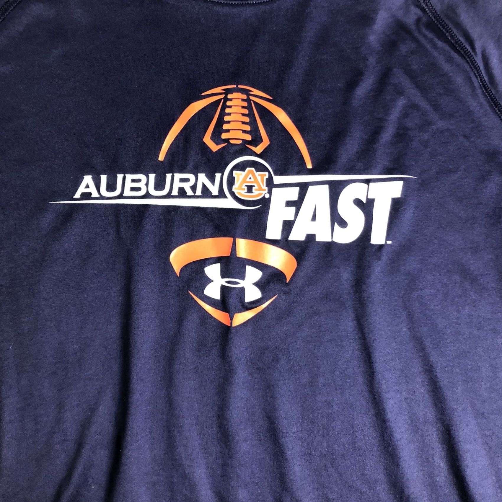 Under Armour Under Armor Shirt Mens L Blue Men Loose Short Sleeve Size Auburn Football C170 Size US L / EU 52-54 / 3 - 3 Thumbnail