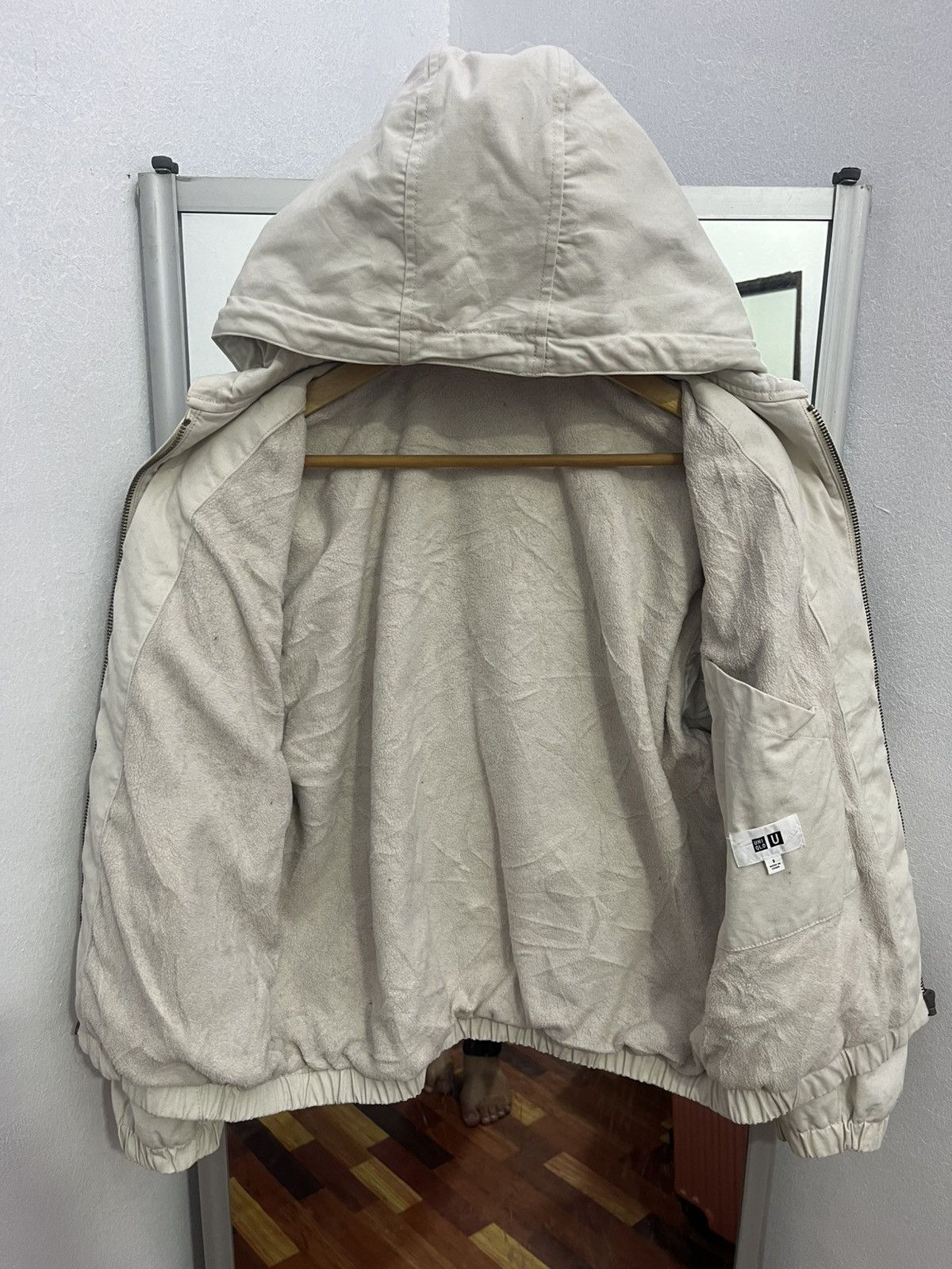Lemaire × Uniqlo Uniqlo x Lemaire Beige Hooded Jacket Boxy Fit Size S / US 4 / IT 40 - 4 Thumbnail