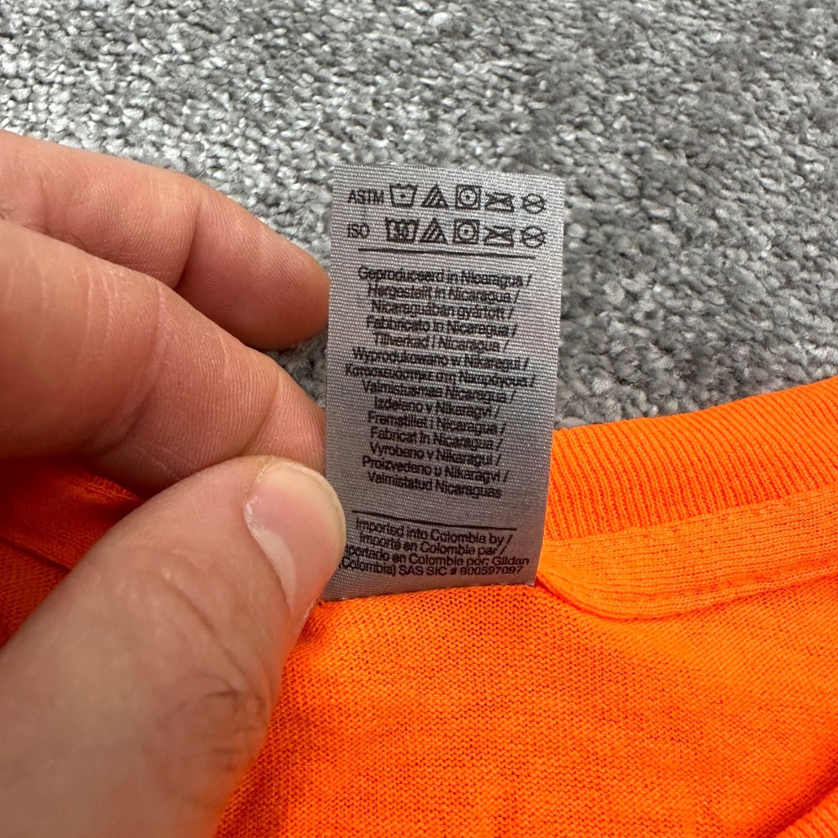 Gildan Gildan Heavy Cotton Shirt Mens Large Orange Crew Neck Short Sleeve Solid NWT New Size US L / EU 52-54 / 3 - 7 Thumbnail